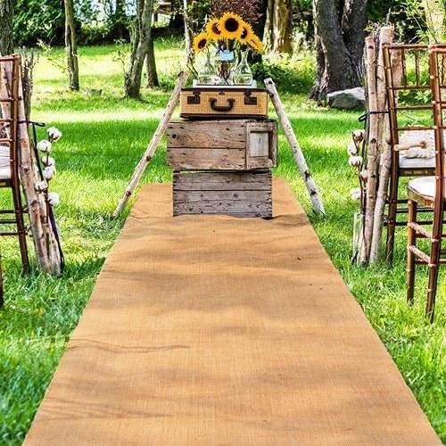 Valentina Textile Inc Burlap Aisle Runner 36-Inch x 100ft Natural