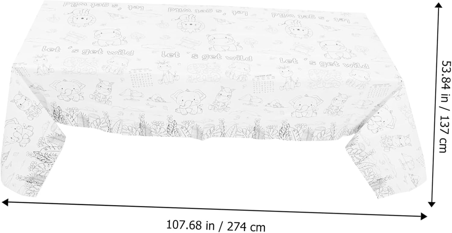 Zoo Theme Birthday Tablecloth for Kids and Parties