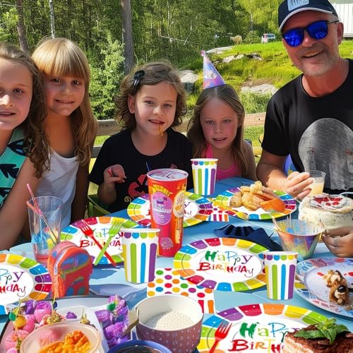 125 Pcs Rainbow Birthday Party Supplies Set