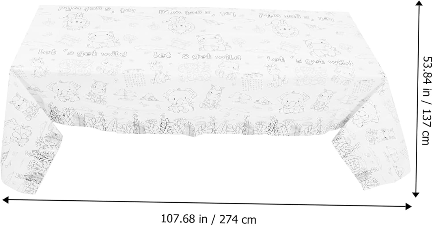 ARTIBETTER Birthday Animal Tablecloth for Parties and Celebrations