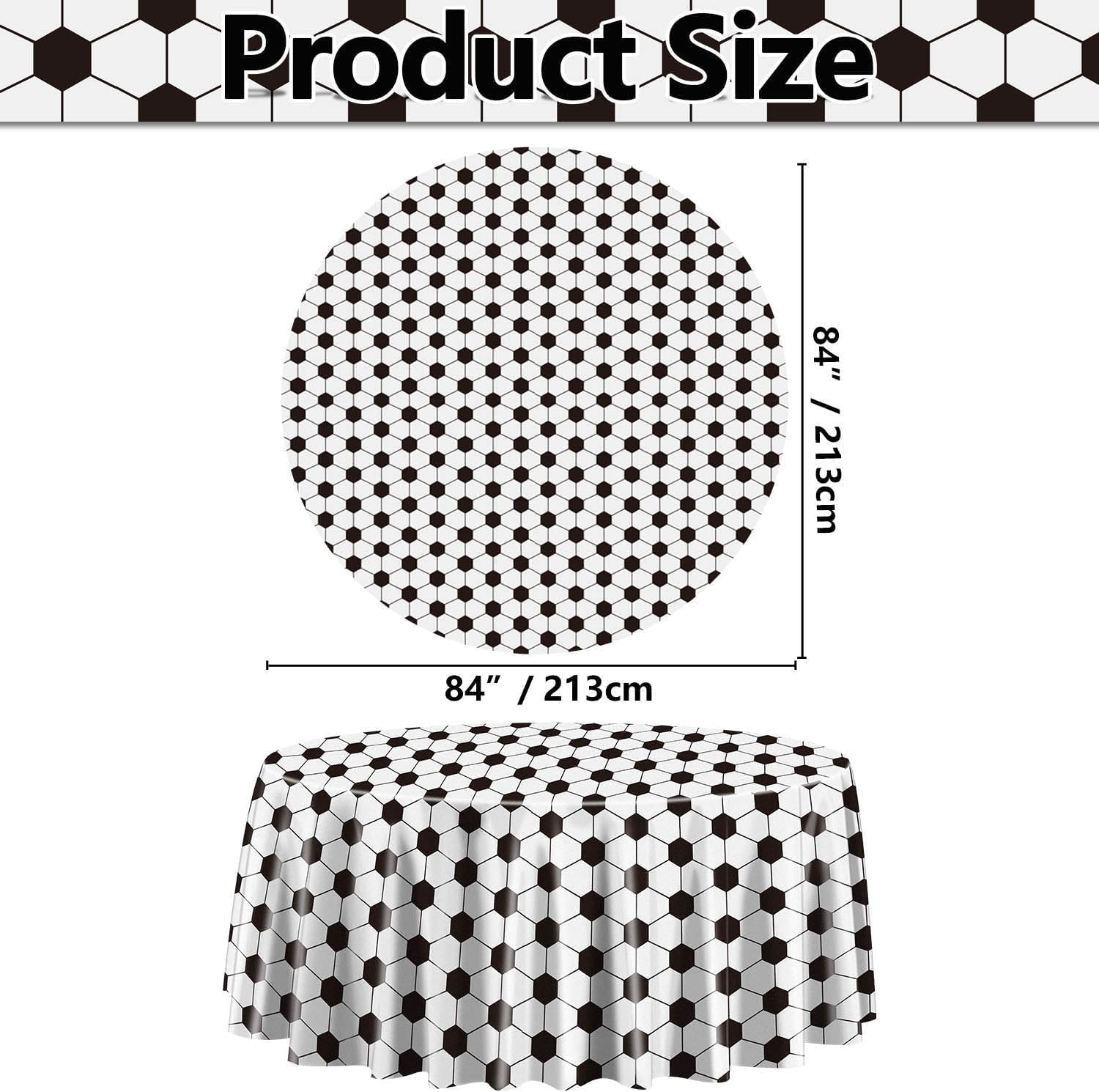 3 Pcs Soccer Tablecovers 84x84 Inch Party Decorations