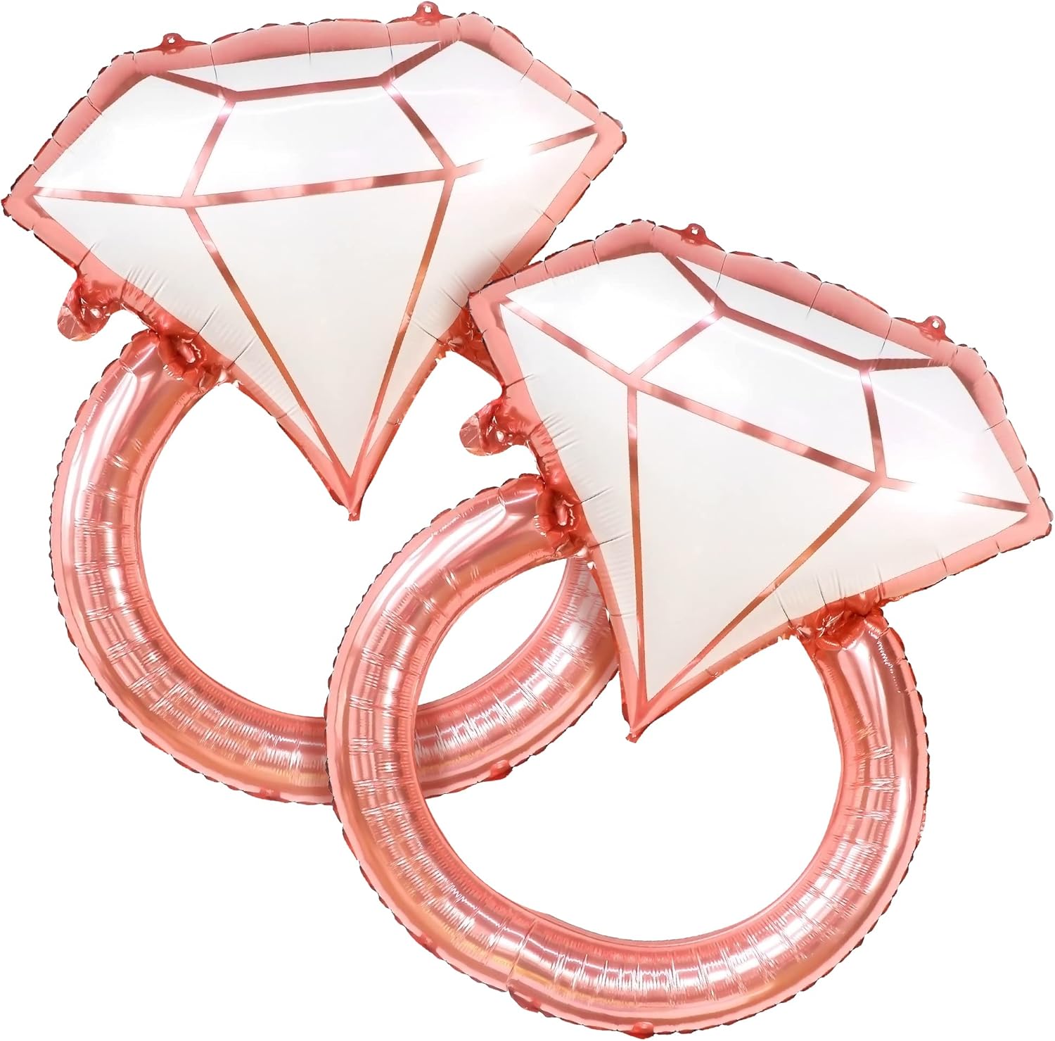 Rose Gold Diamond Ring Balloon - 31 Inch Pack of 2