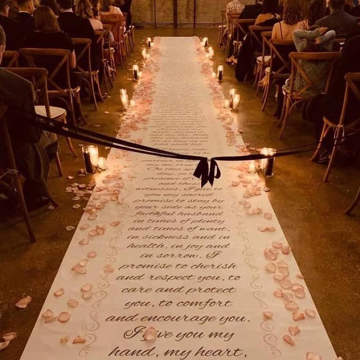 VictoryStore Custom Printed Wedding Aisle Runner 54 Inches Wide