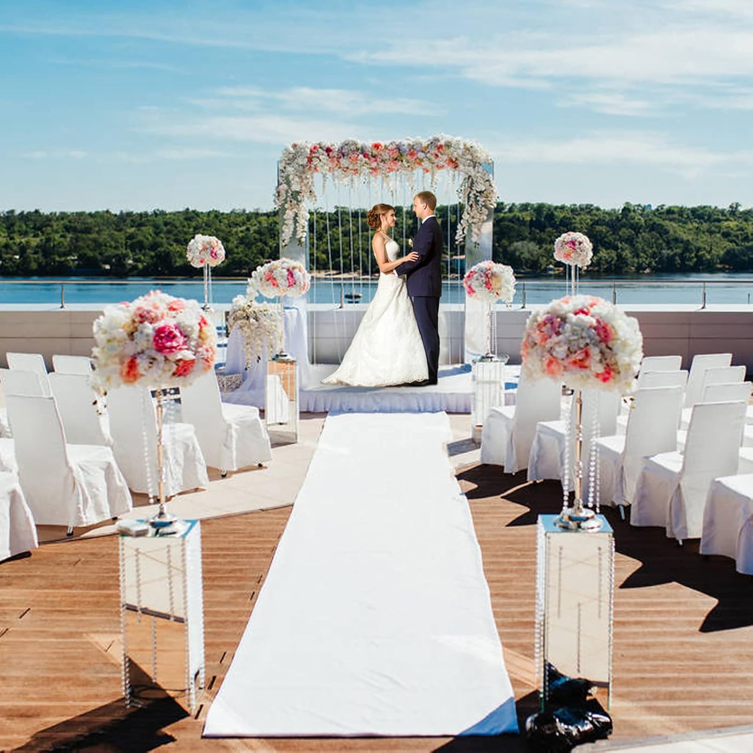 White Wedding Aisle Runner Carpet 2mm Thickness