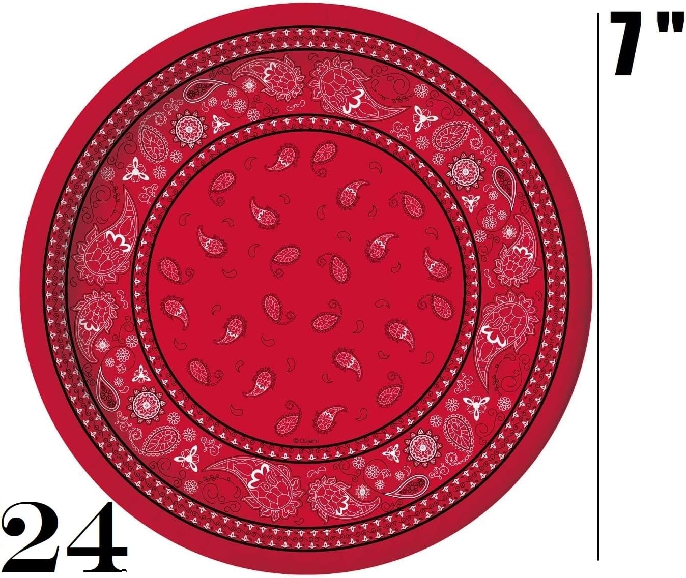 Oojami Serves 24 Red Bandana Party Set
