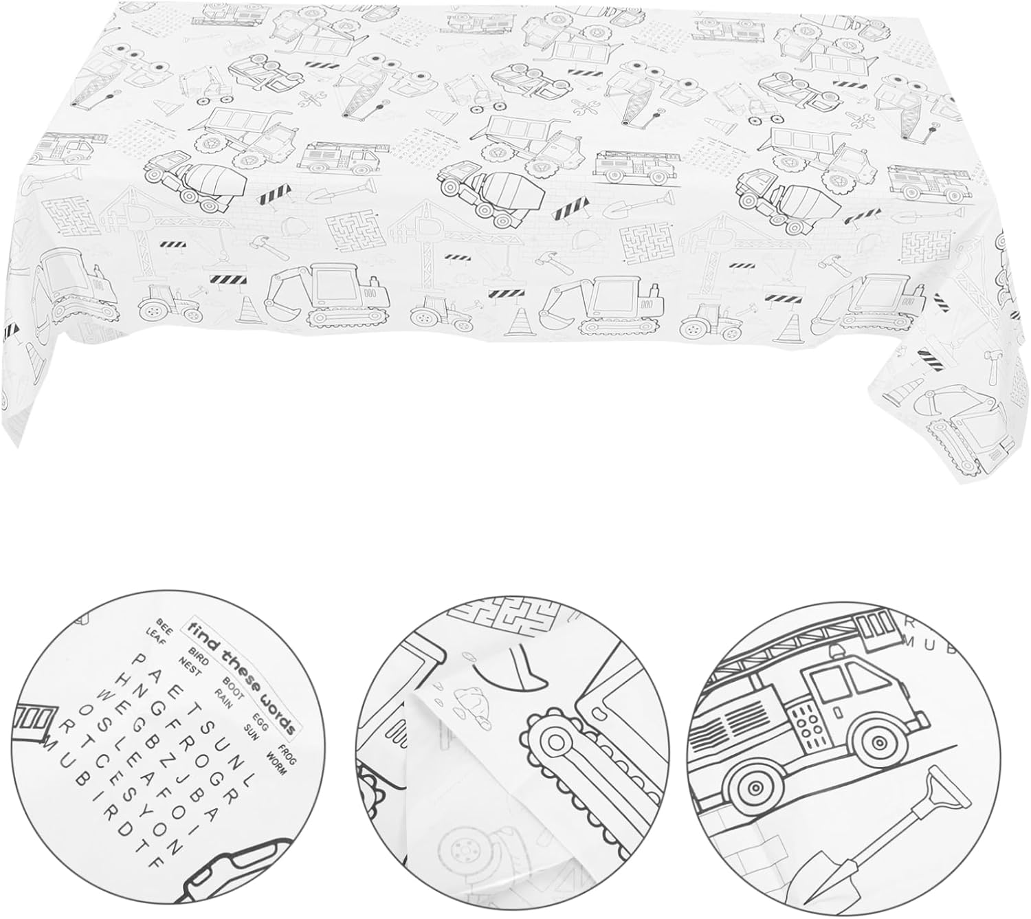 Birthday Graffiti Paper Tablecloth for Boys and Girls