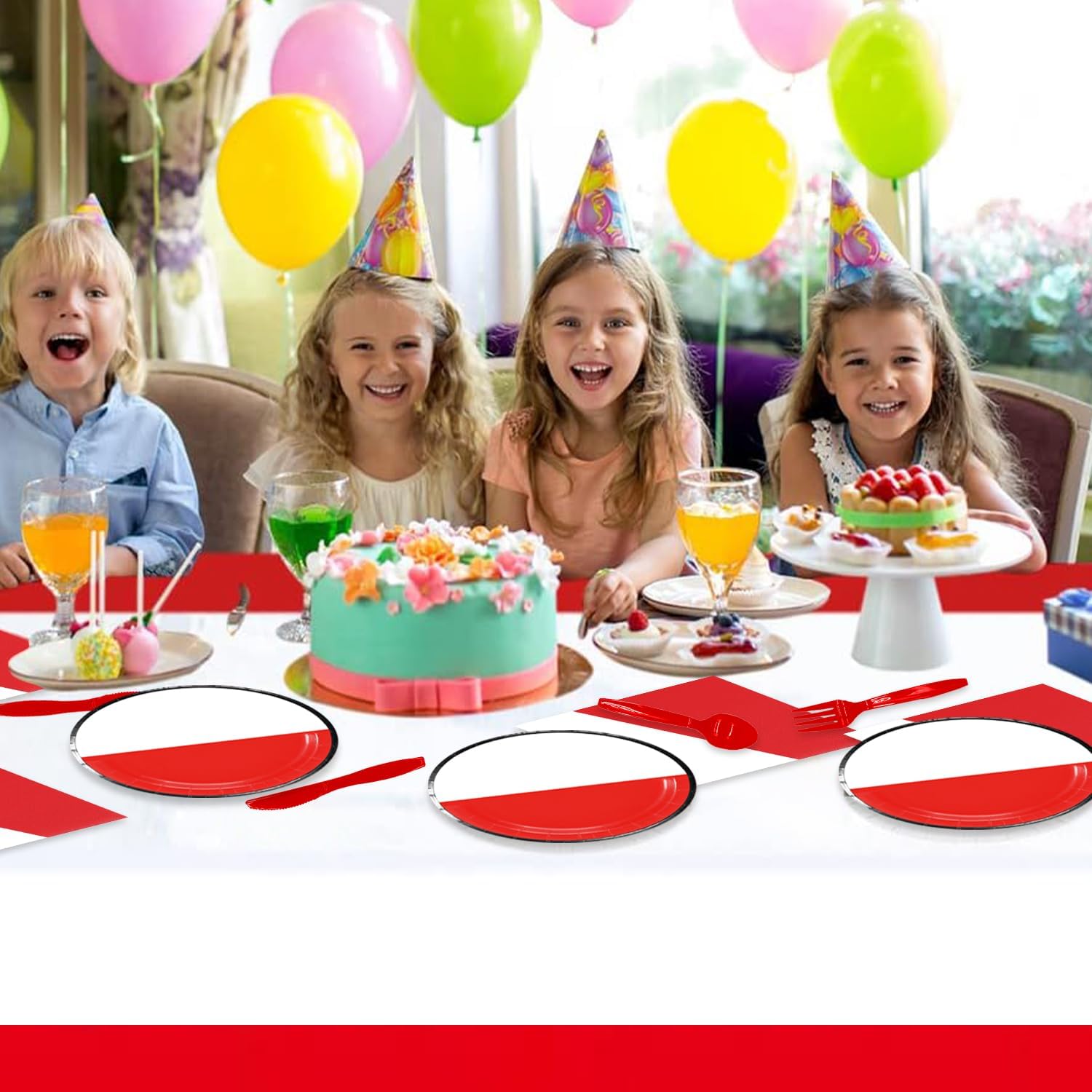 121Pcs Cartoon Animated Birthday Party Supplies