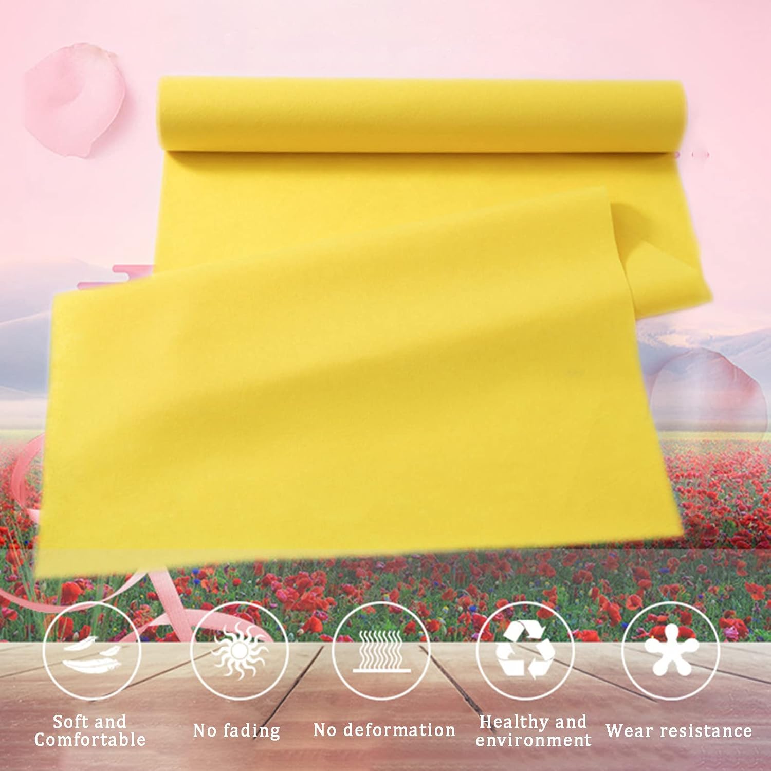 Yellow Wedding Aisle Runner Carpet for Parties and Events