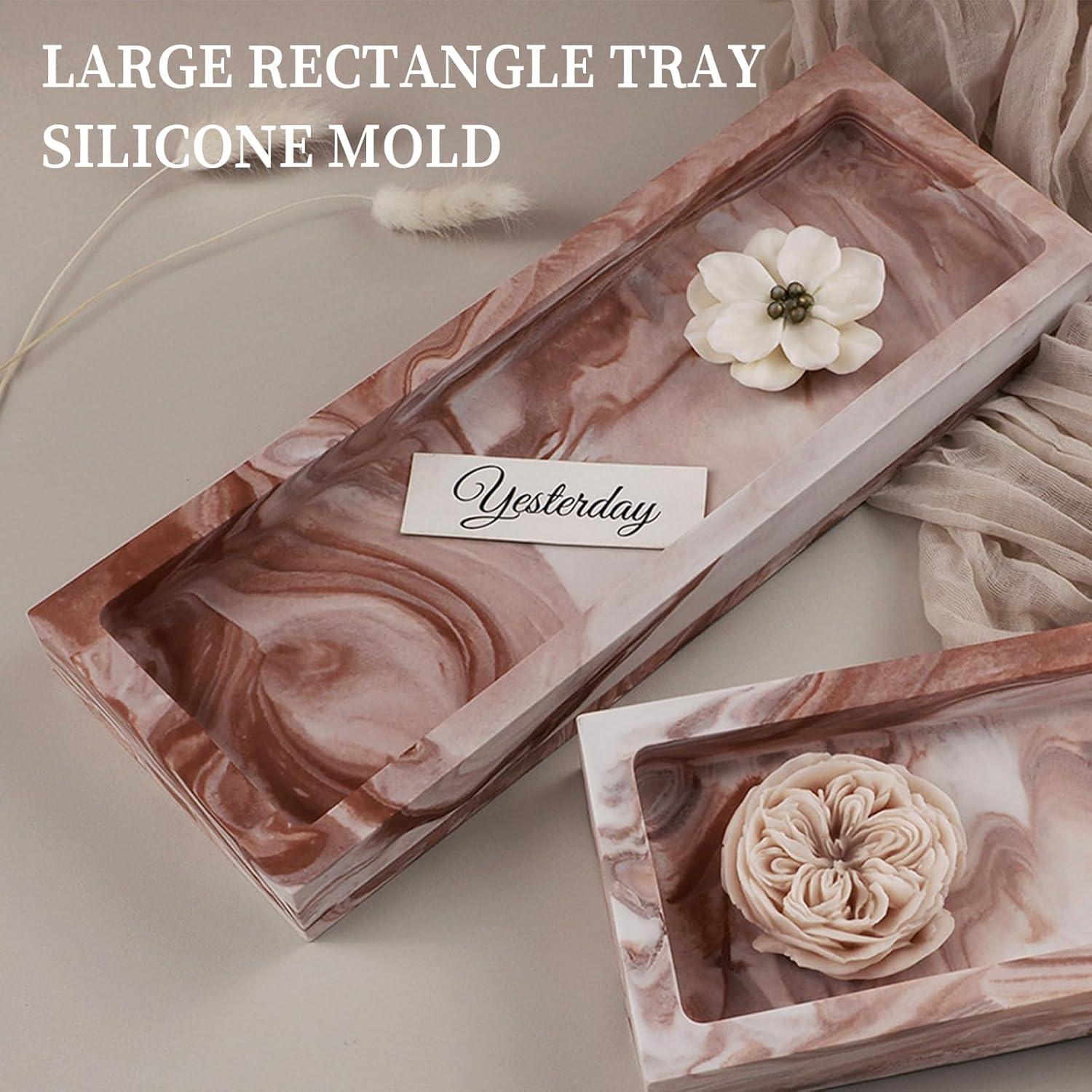 Wehous Large Rectangular Tray Mold With Edges 123in
