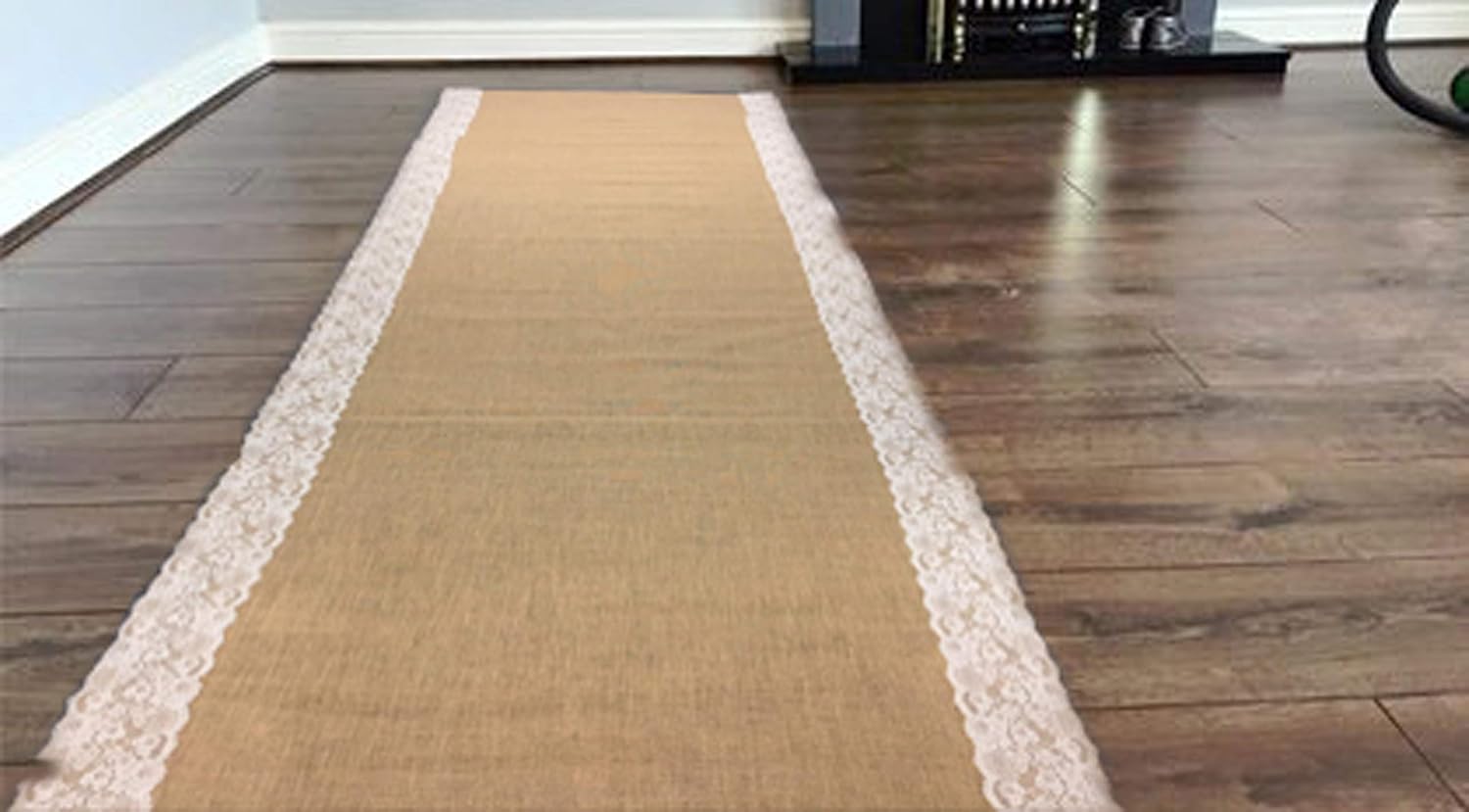 AAYU Premium 40 Inch x 10 Foot Burlap Aisle Runner