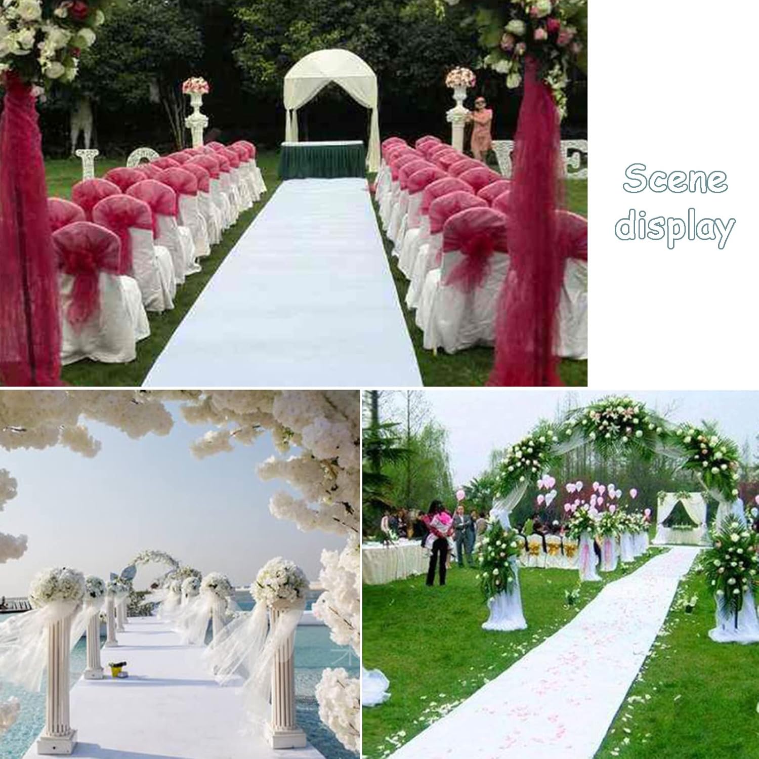 Carpet Runner Runway Rug 22mm White Wedding Aisle
