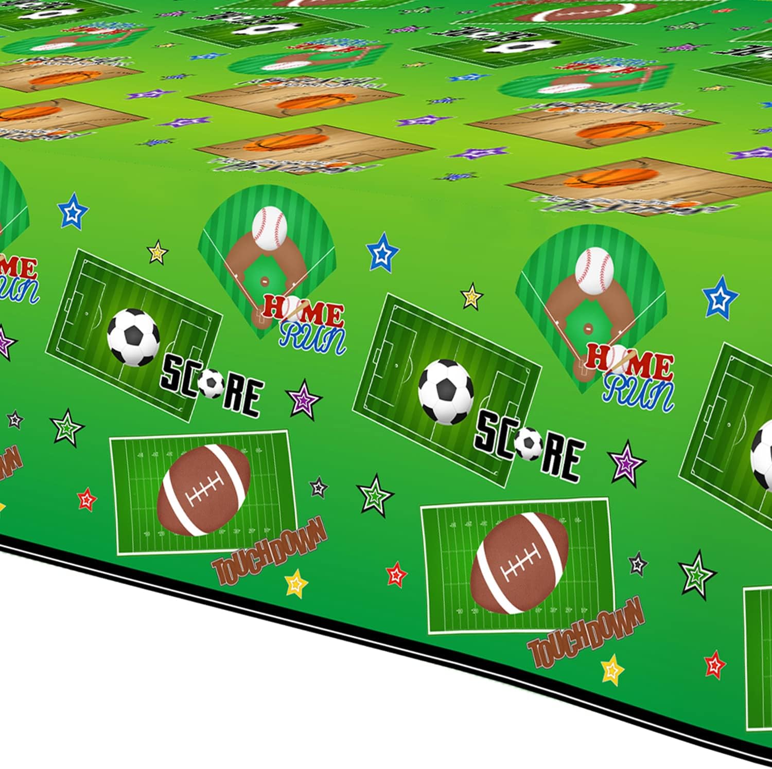 Xigejob Sports Party Tablecloth Set 3 Pack 54x108 Inch
