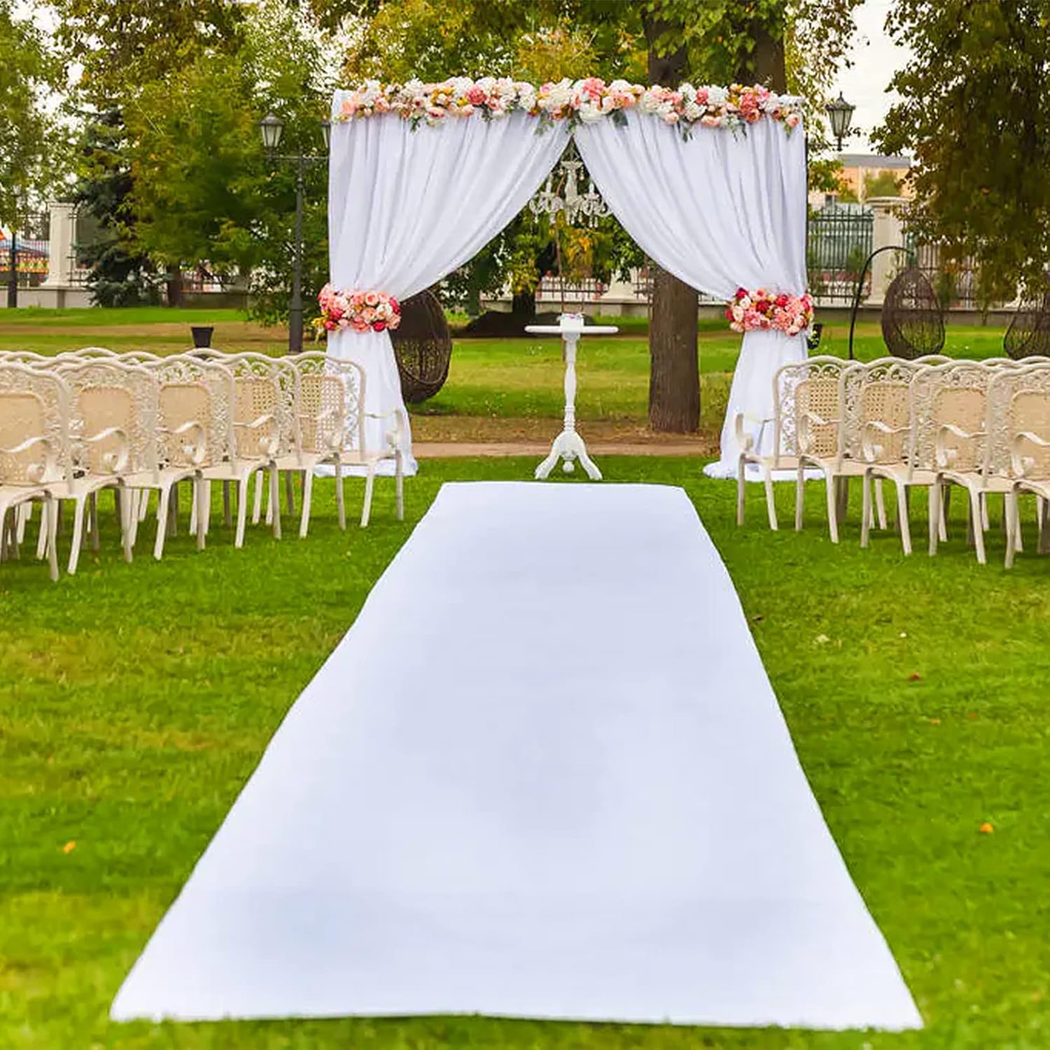 White Wedding Carpet Aisle Runner for Ceremony and Party