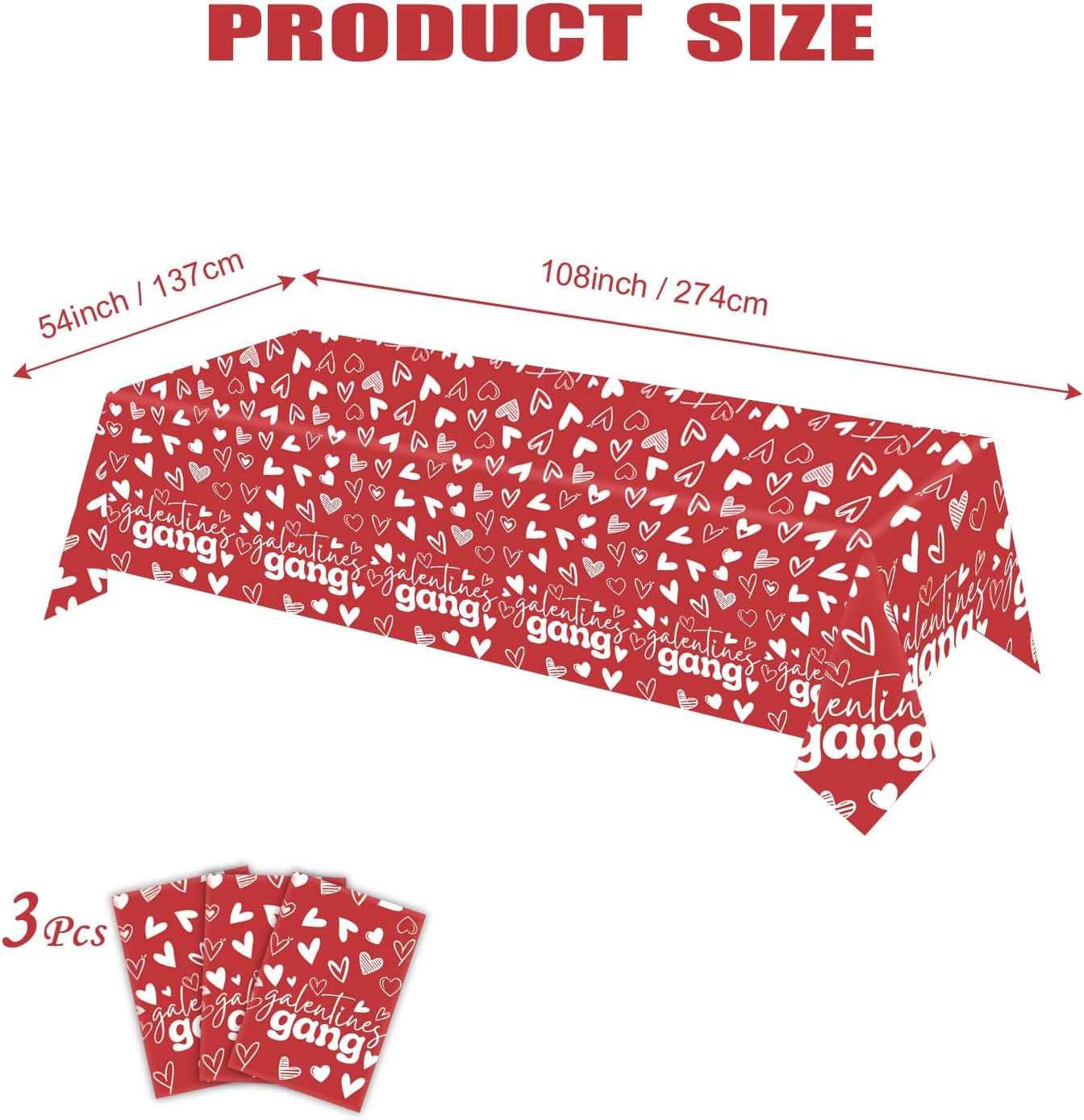 Galentines Gang Decor Tablecloths 54x108