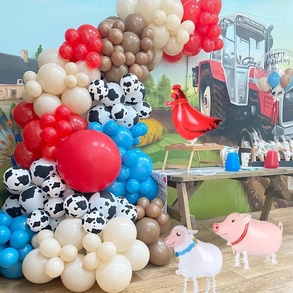 Farm Animals Party Decorations 138Pcs Balloon Kit