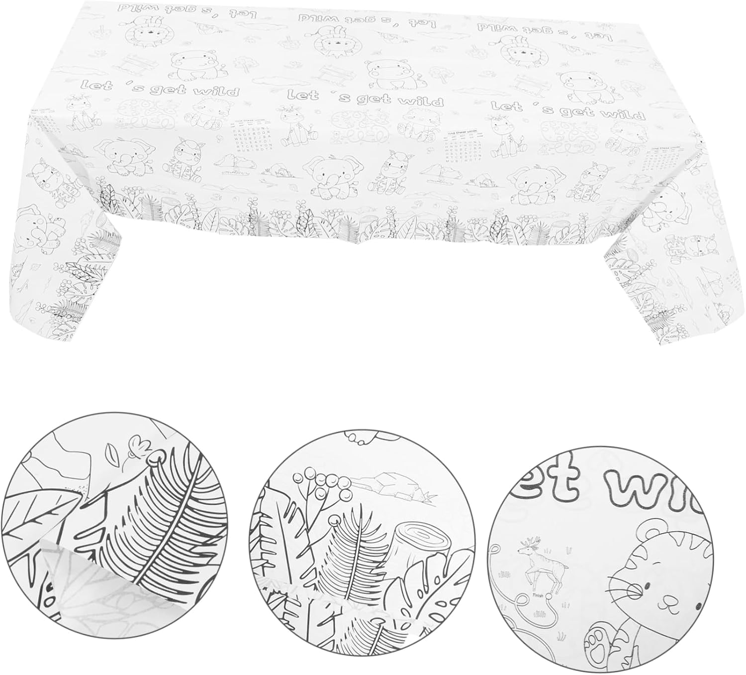 ARTIBETTER Birthday Animal Tablecloth for Parties and Celebrations