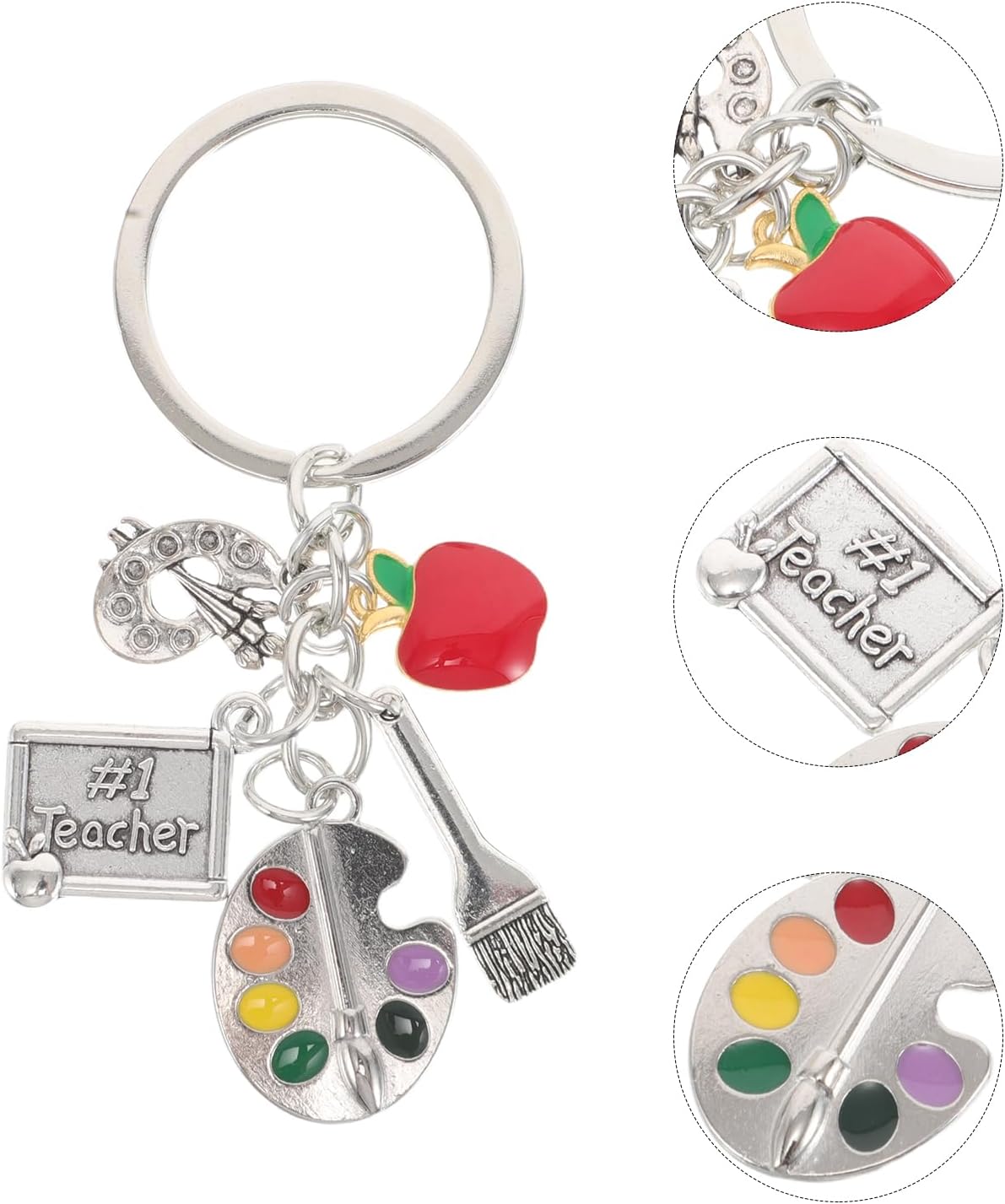 LOGOFUN 8PCS Artist Keychain Backpack Charm Set