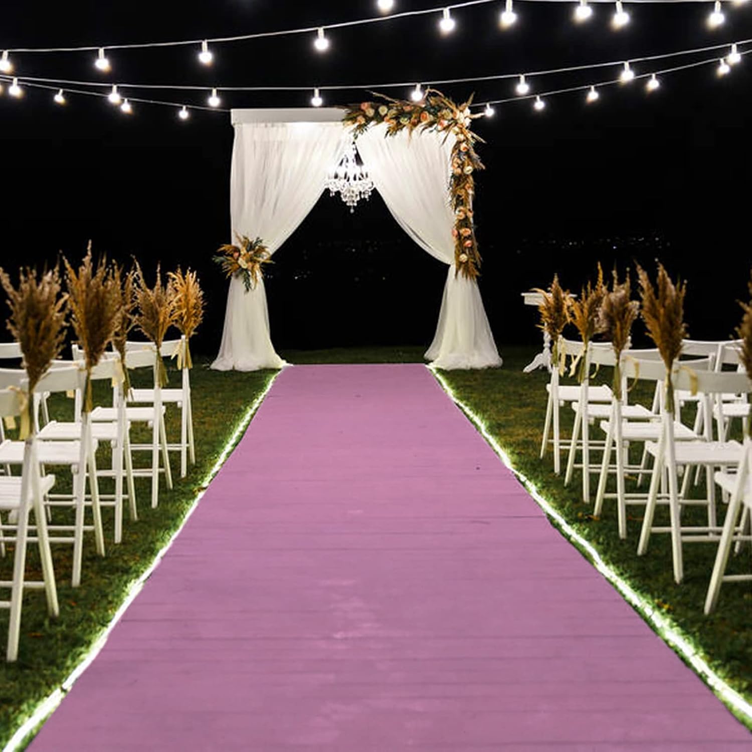 KAMPCO Aisle Runner for Outdoor Weddings Ceremony Carpet Walkway Rug