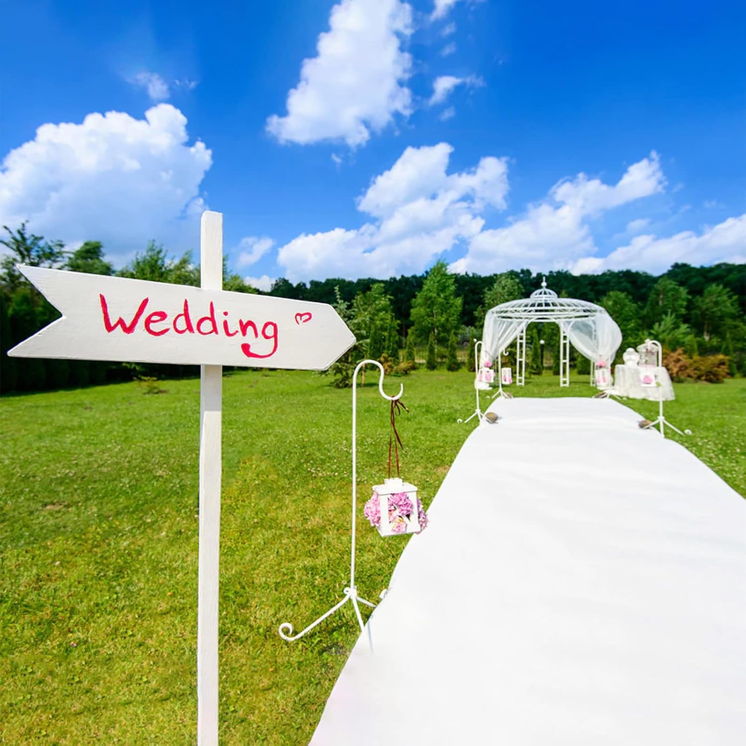 White Carpet Runner for Wedding and Party Decorations