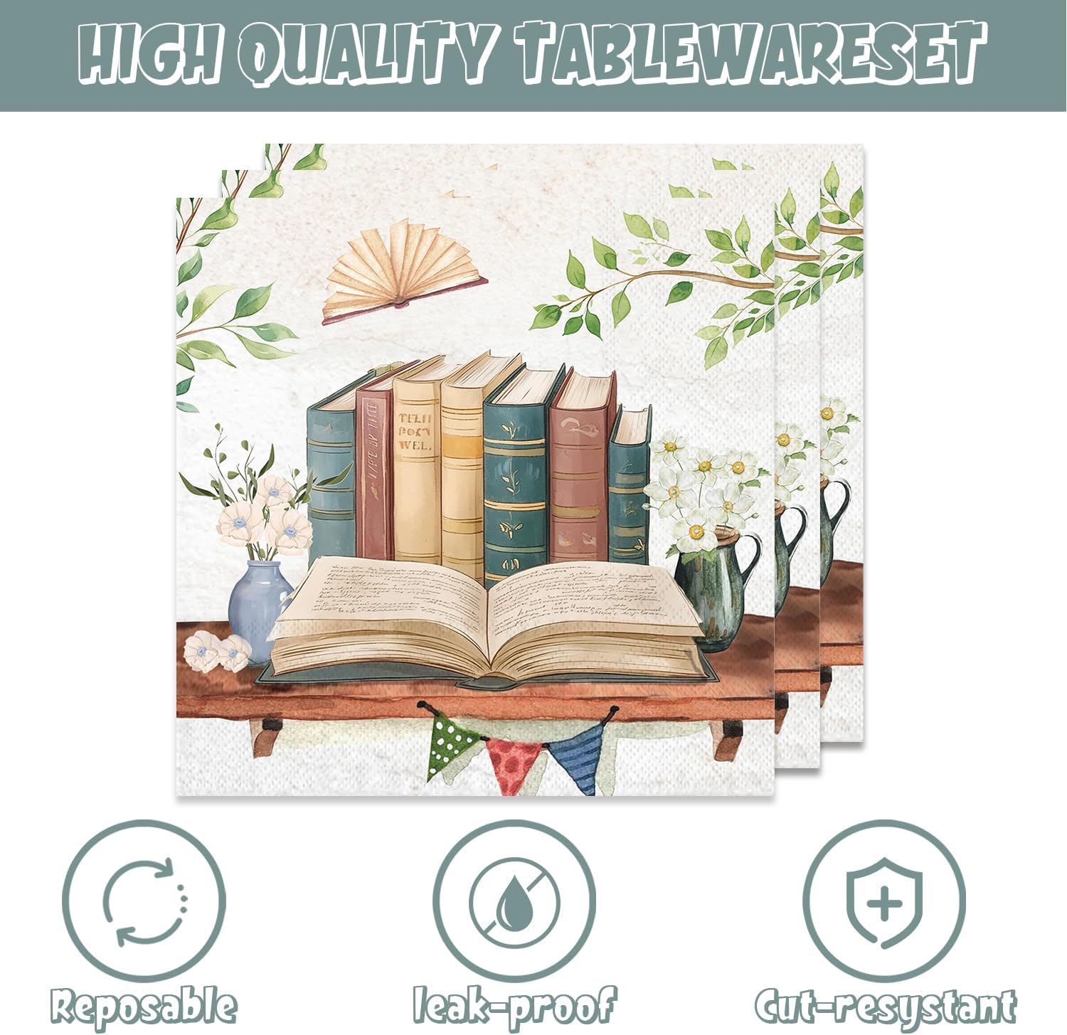 40pcs Book Themed Party Decorations for 20 Guests
