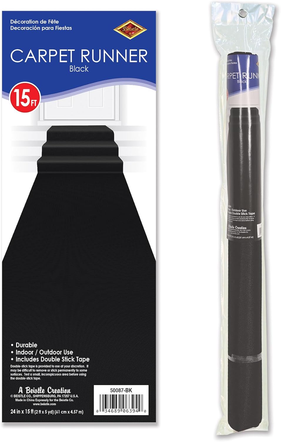 Beistle Black Novelty Aisle Runner Pack of 2