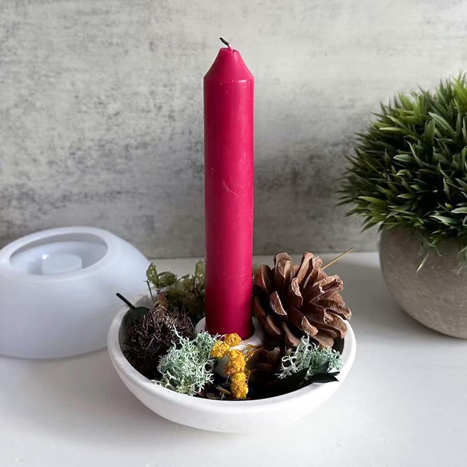 Wehous Round Candle Holder Mold for Resin Casting