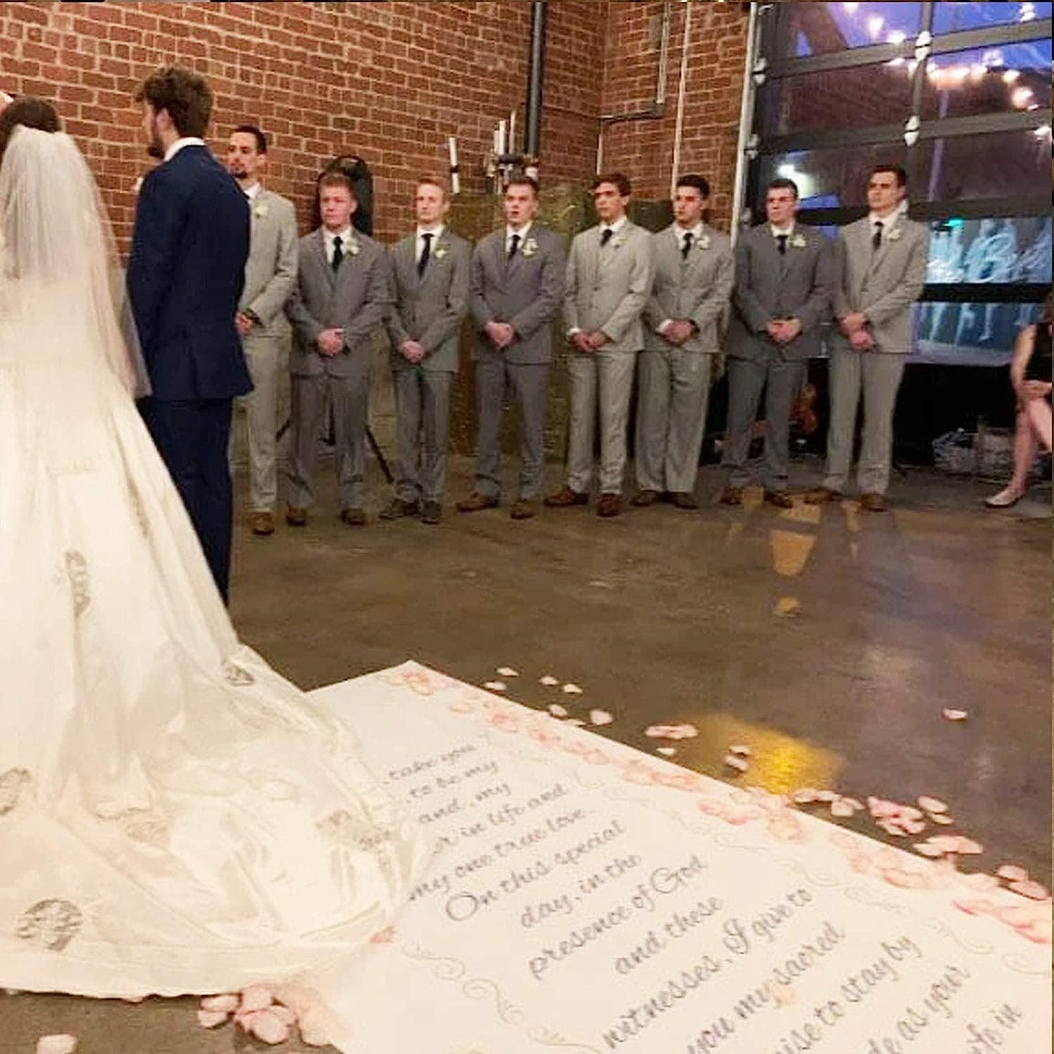VictoryStore Custom Printed Wedding Aisle Runner 54 Inches Wide