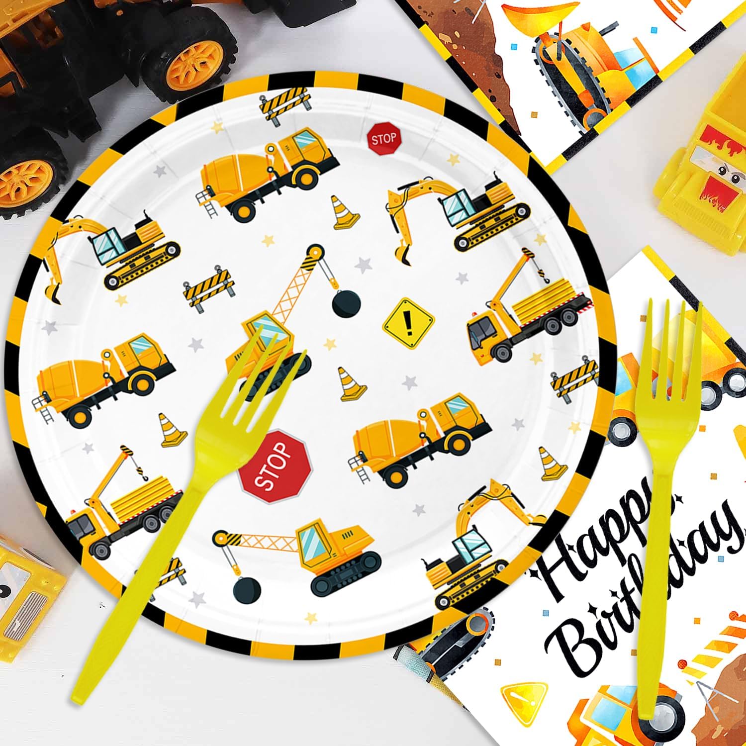 Construction Vehicle Party Set for 16 Guests