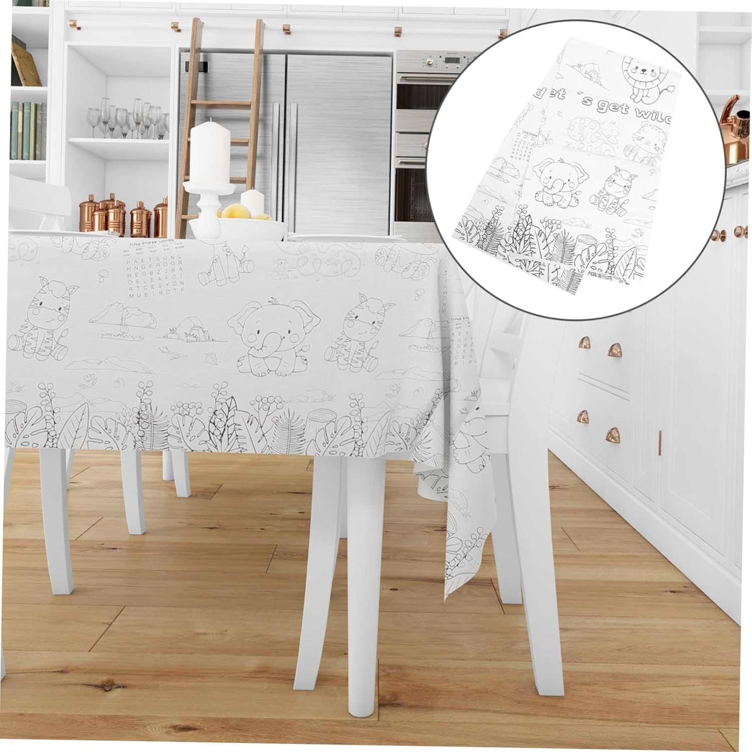 Zoo Theme Birthday Tablecloth for Kids and Parties