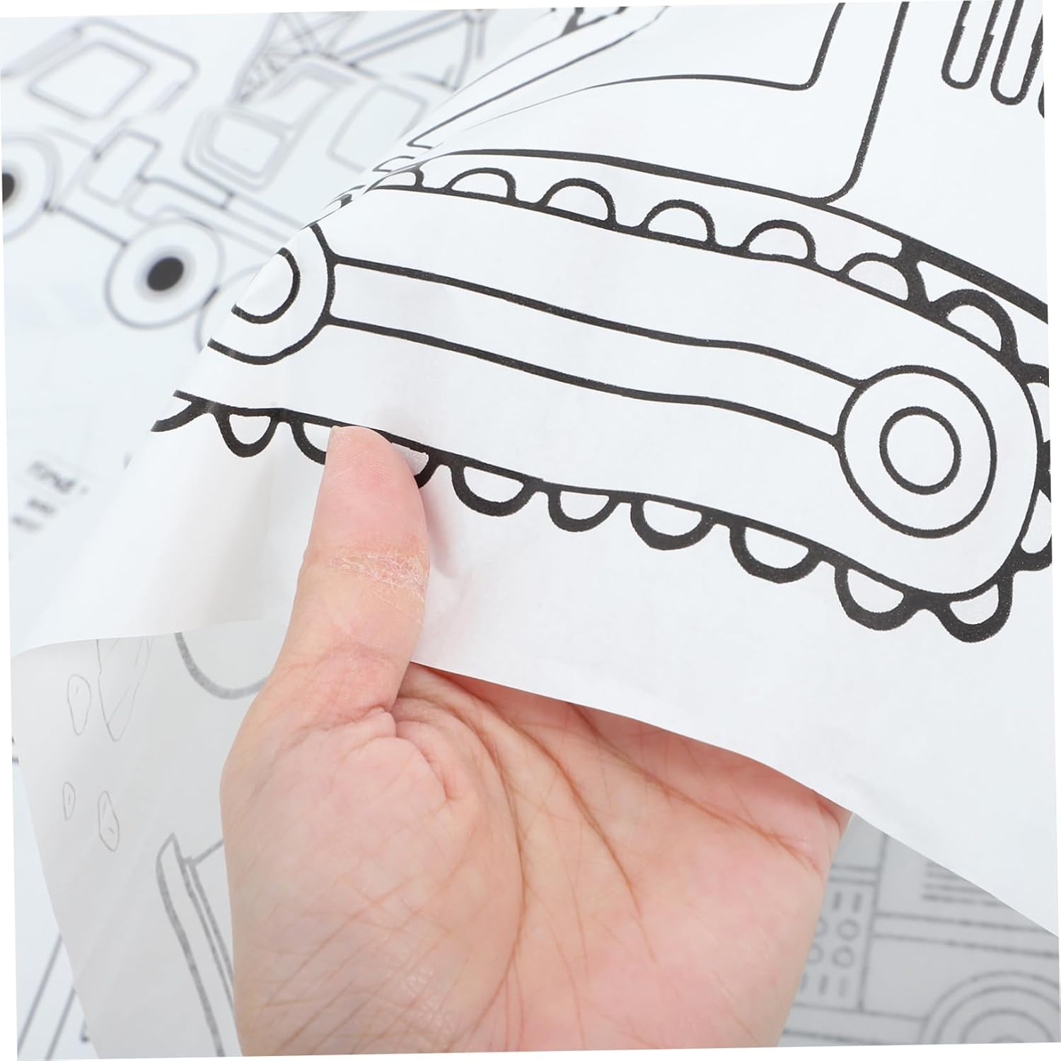 DOITOOL Birthday Coloring Tablecloth Construction Theme