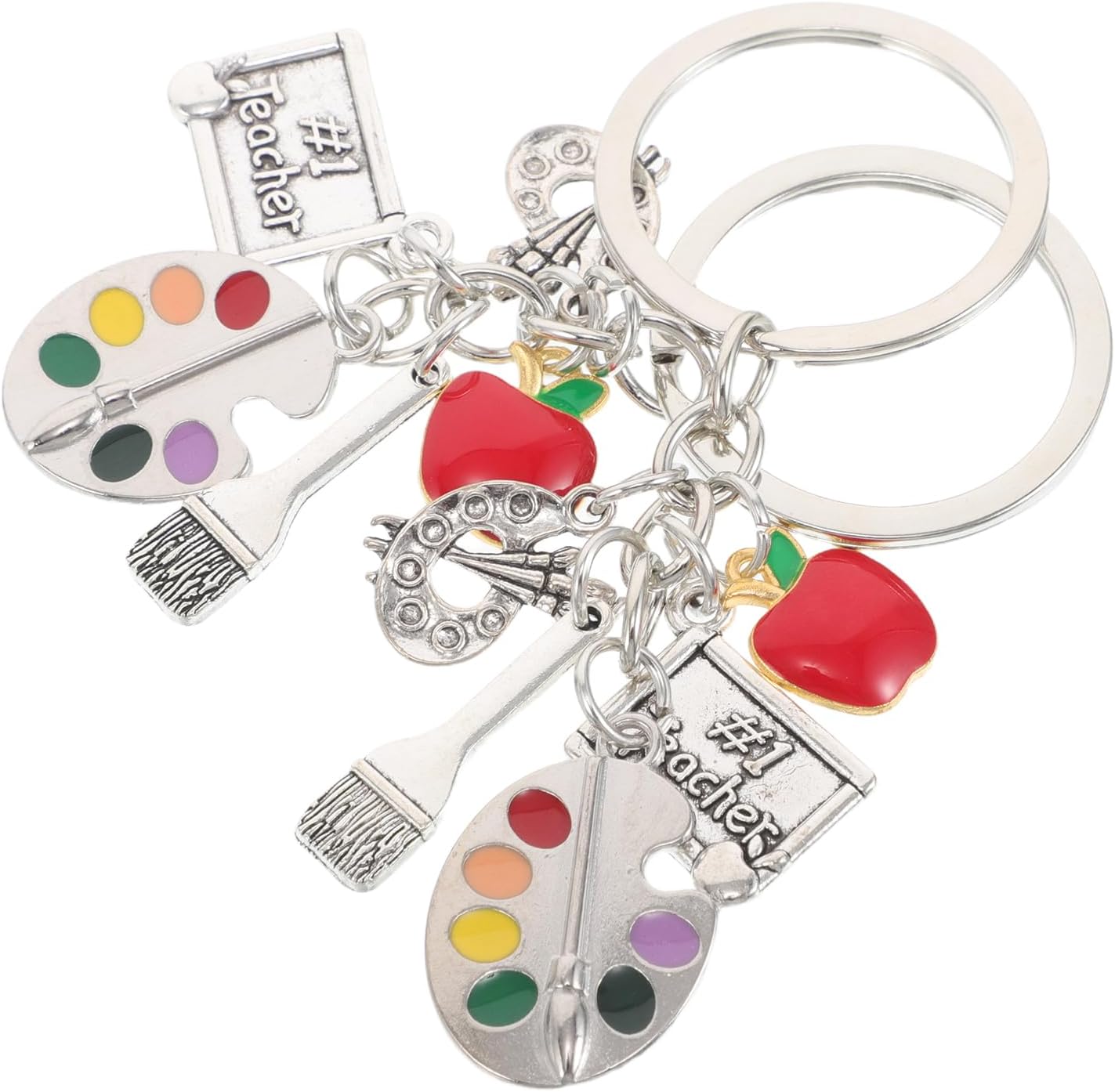 LOGOFUN 8PCS Artist Keychain Backpack Charm Set