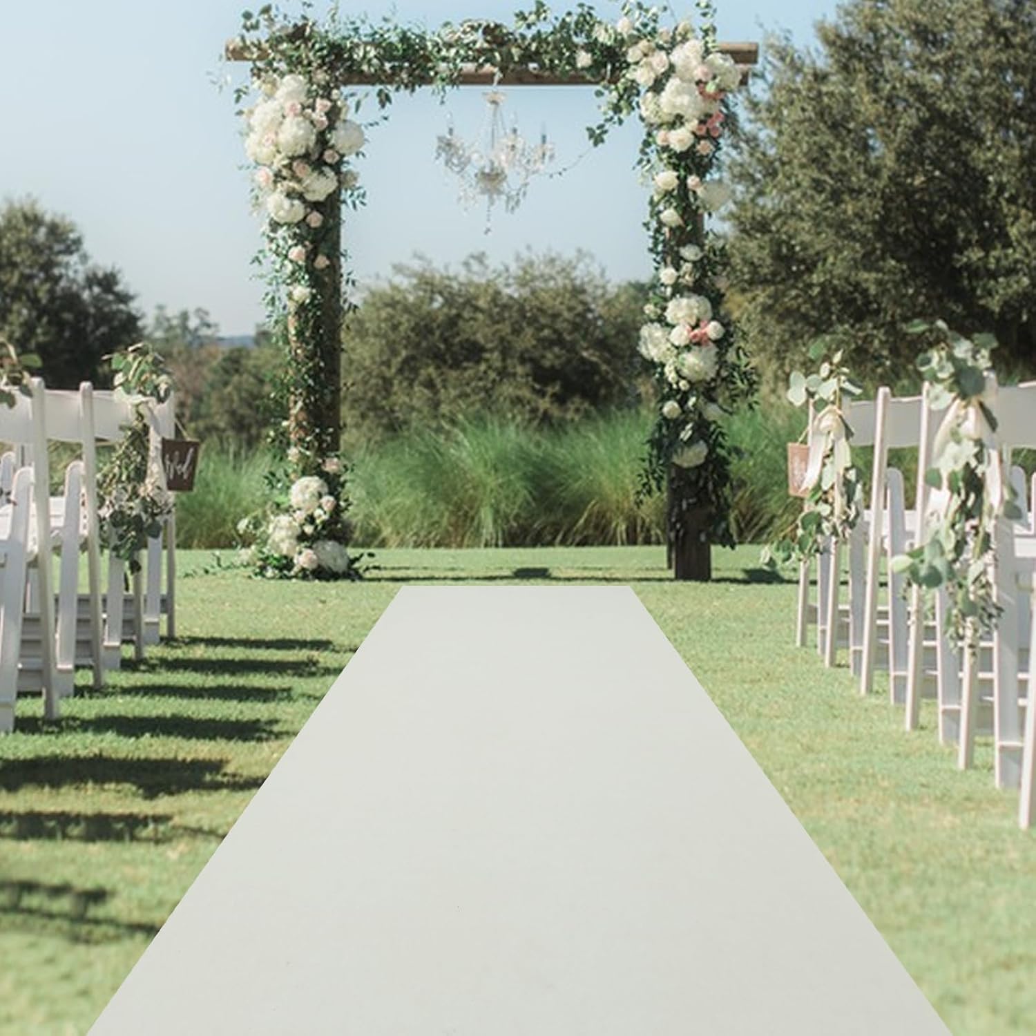 3FT x 33FT White Polyester Fiber Wedding Aisle Runner