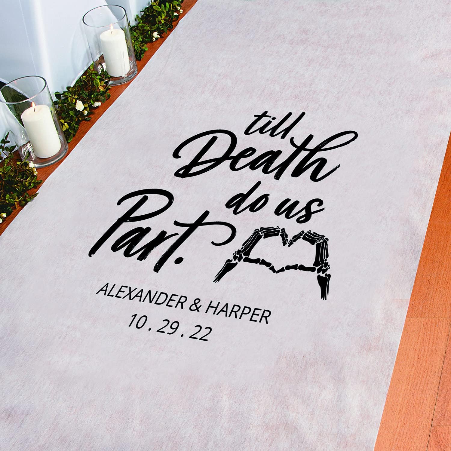 Fun Express Personalized Halloween Wedding Aisle Runner 1