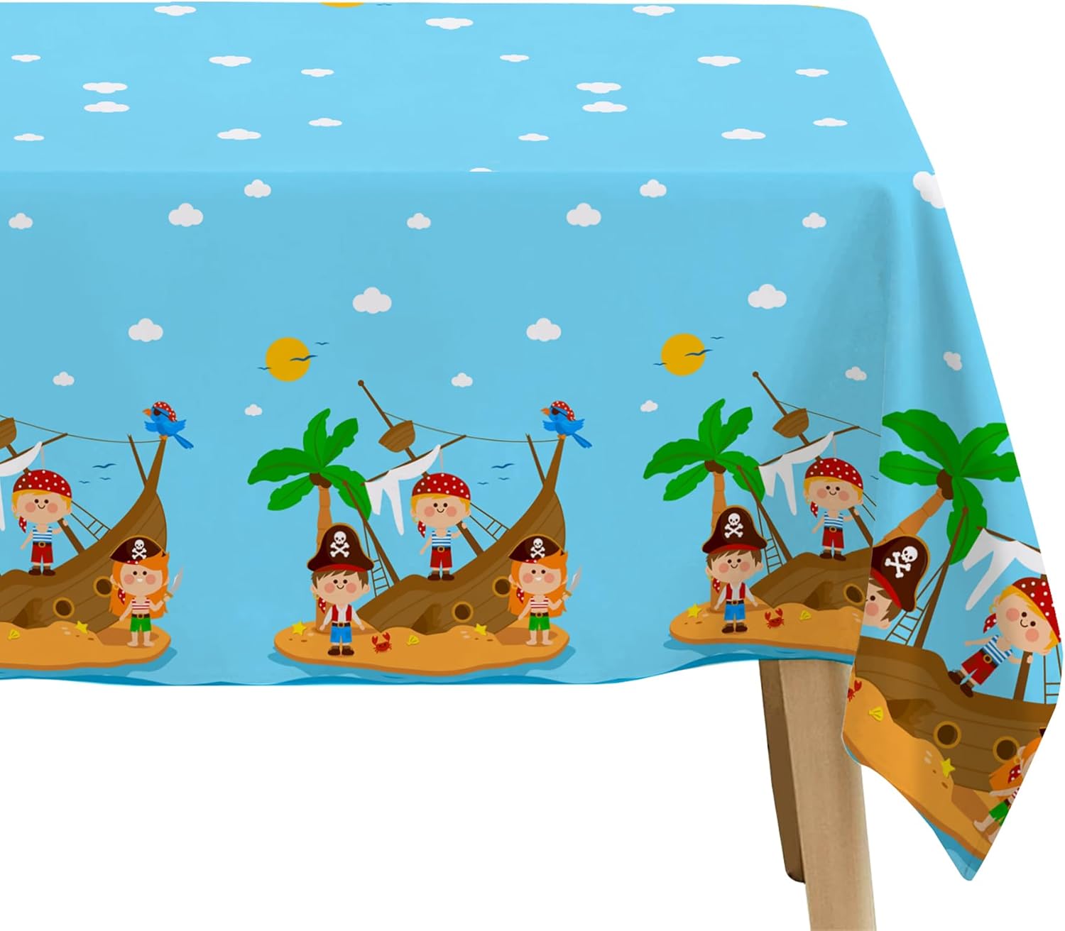Pirate Party Tablecloth Set for Kids 3 Pack