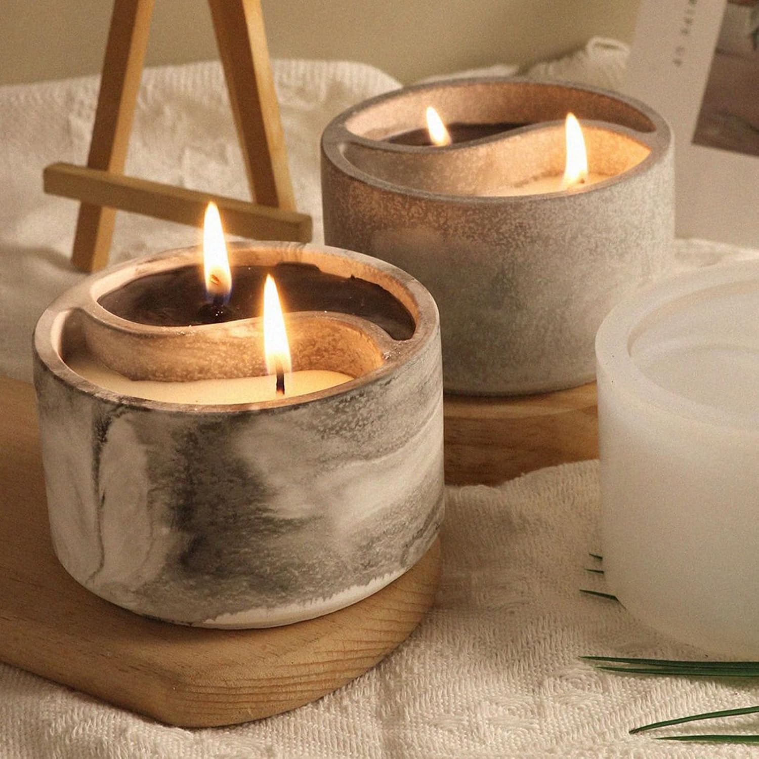 Tai Chi Candle Holder Resin Mold in Yin Yang Design