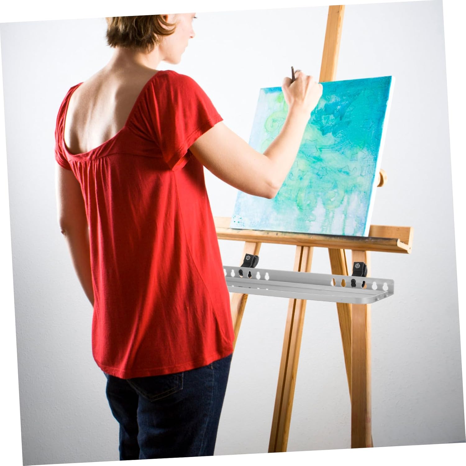 Veemoon Plastic Easel Tray for Artists Lightweight Portable Detachable Attachment