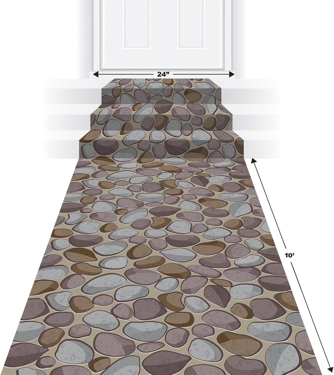 Beistle Cobblestone Aisle Runner Medieval Theme Decor