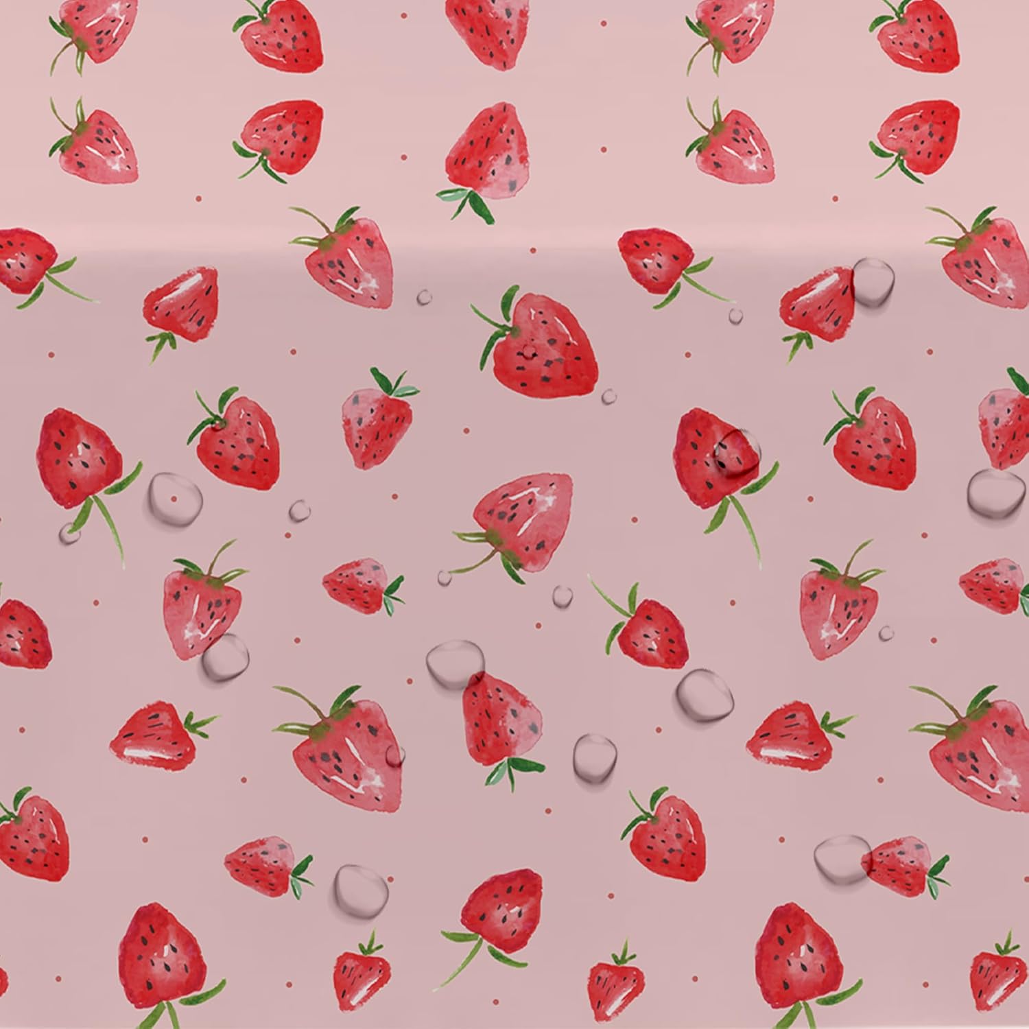 Strawberry Birthday Party Decorations Tablecloth 3 Pcs 54x108 Inches
