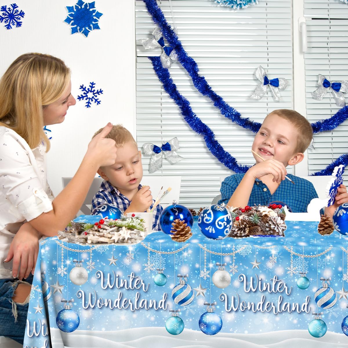 Winter Wonderland Tablecloth Set for Parties and Decorations