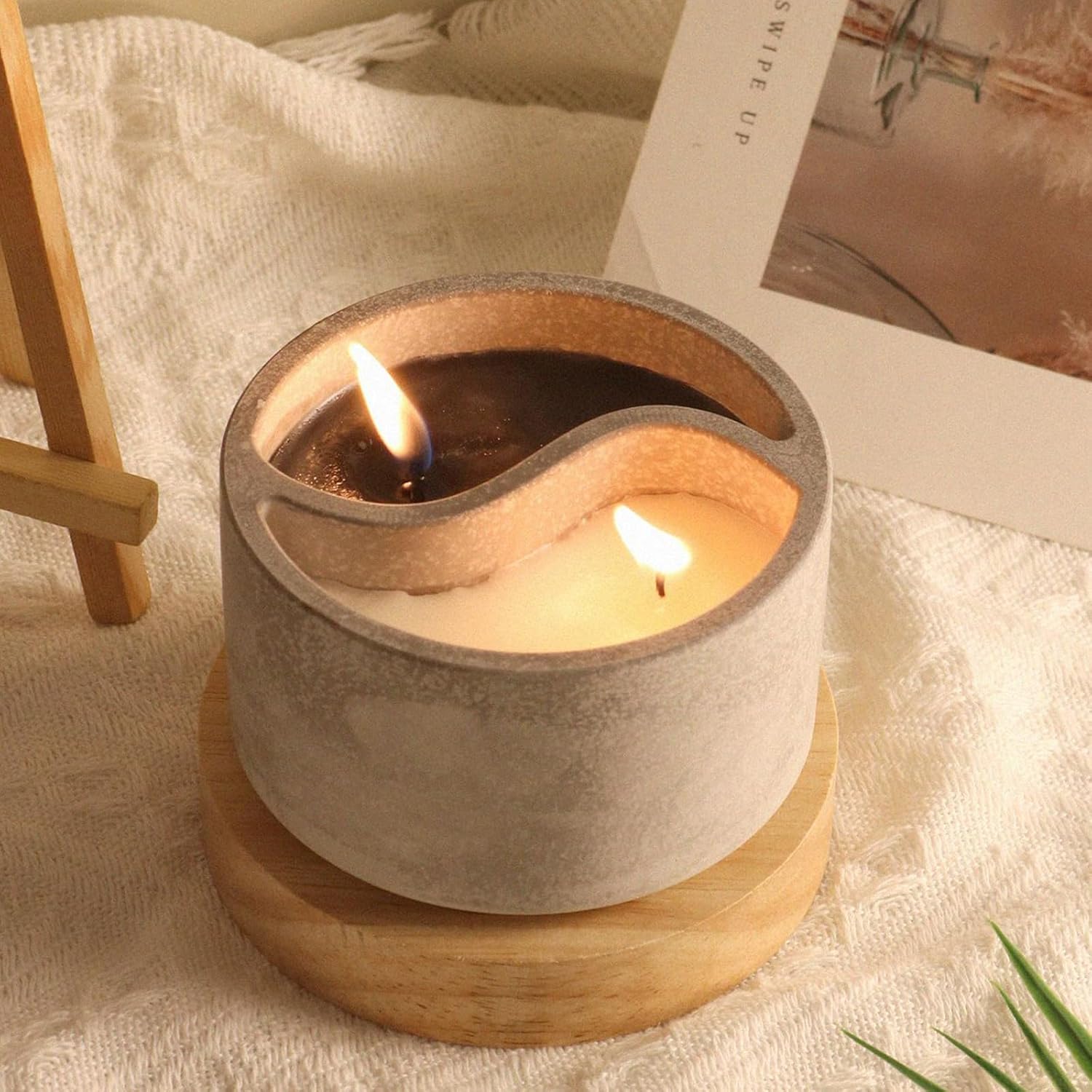 Tai Chi Candle Holder Resin Mold in Yin Yang Design