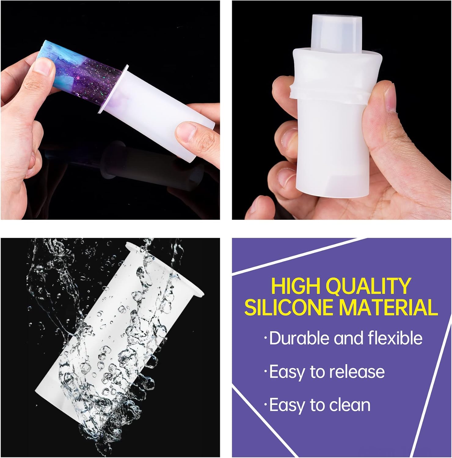 NiArt 2PCS Lighter Case Resin Mold Glitter Pack