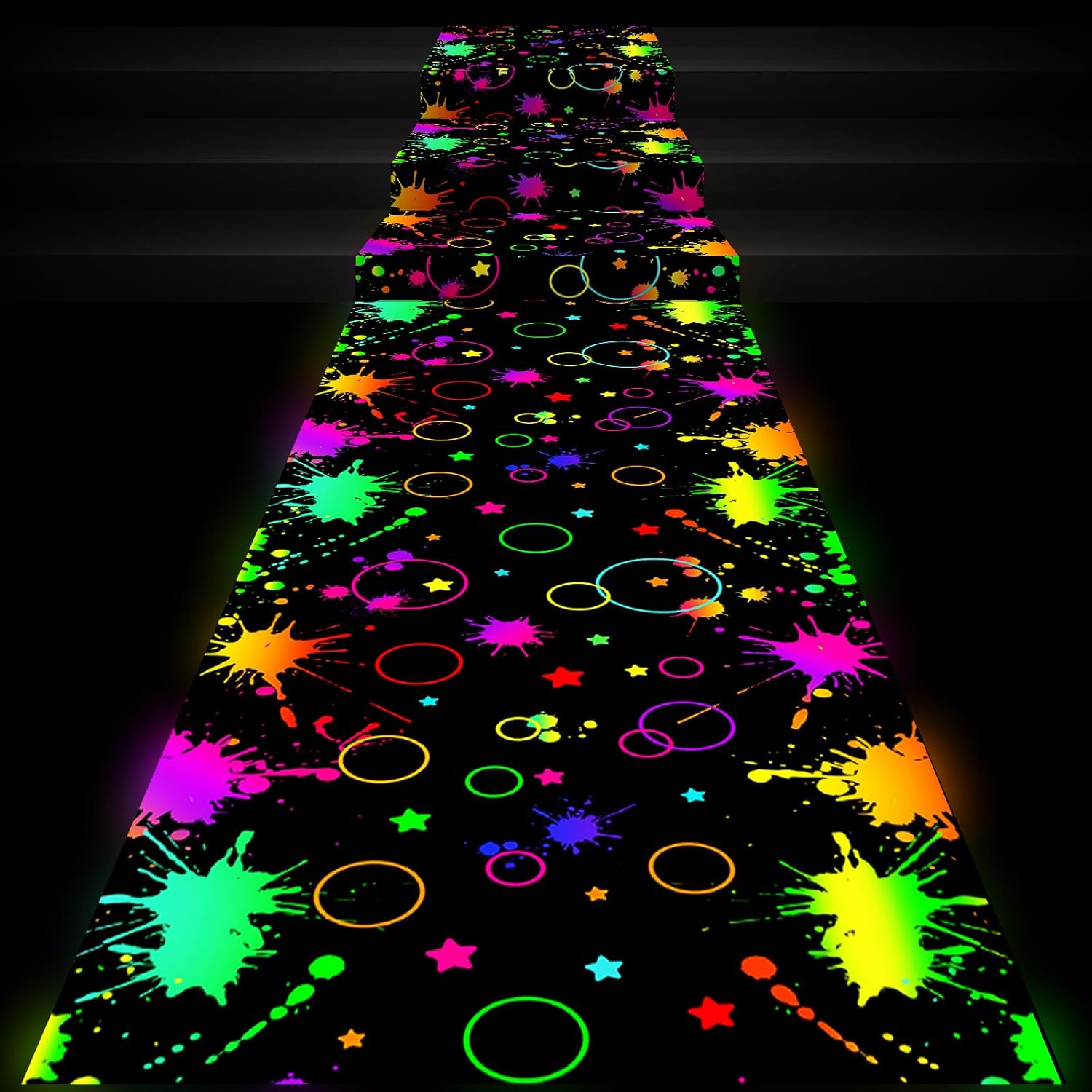 Haull 236x39 Inch Neon Dance Floor Aisle Runner
