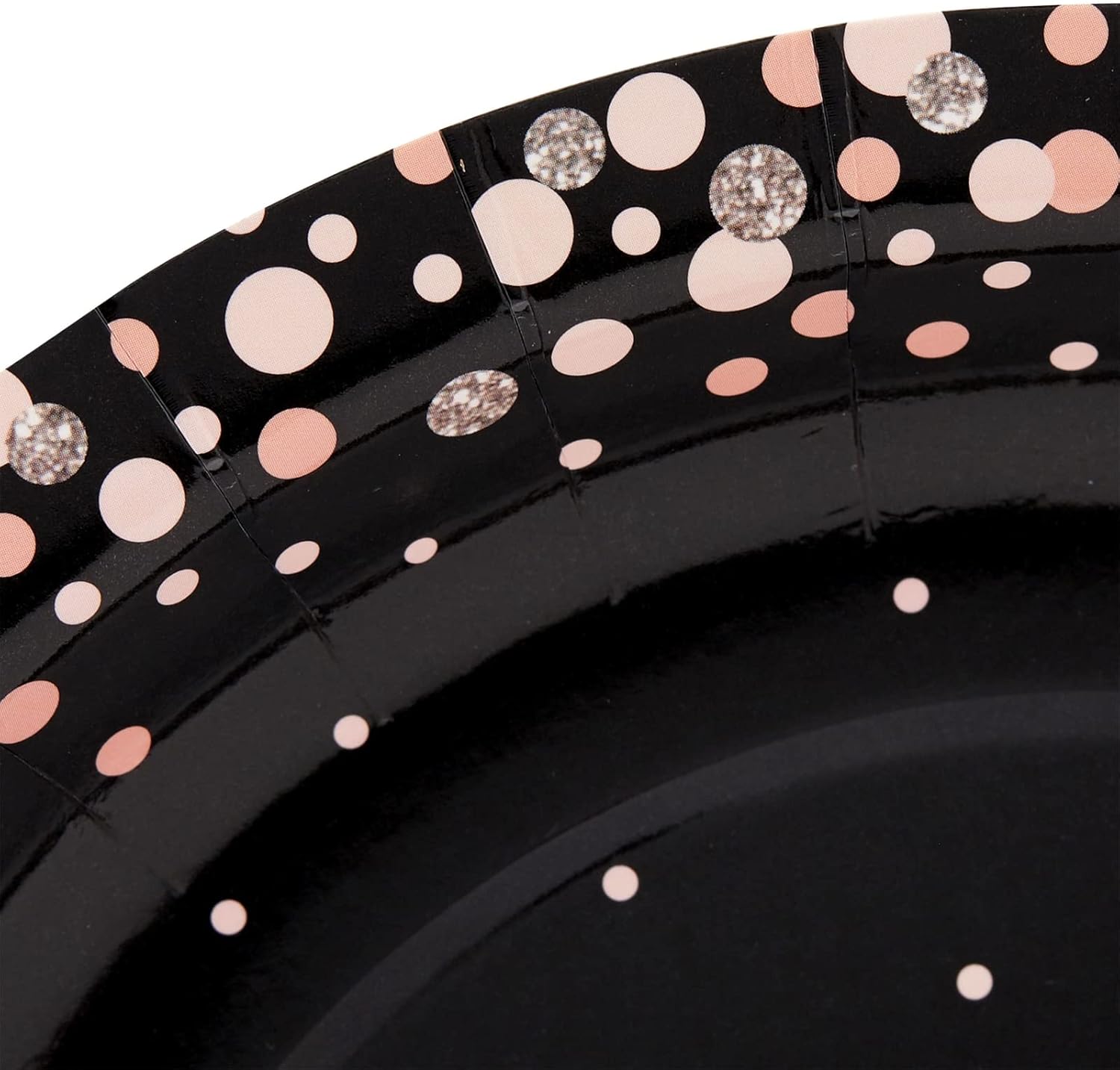 Sparkle and Bash 18th Birthday Party Set - 170 Piece Pink Black Polka Dot
