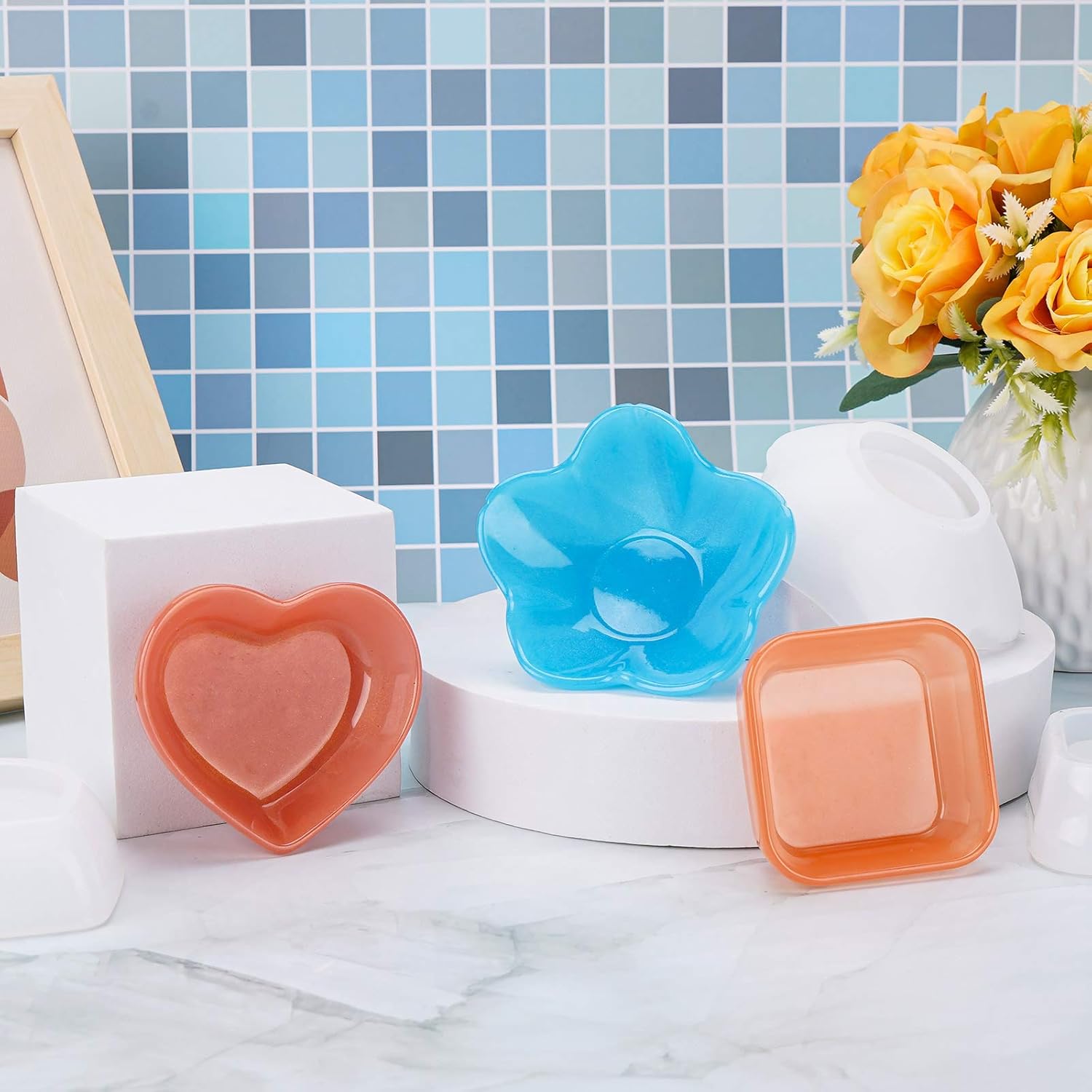 Gartful 3 Piece Resin Molds for Jewelry Candle Soap Holders