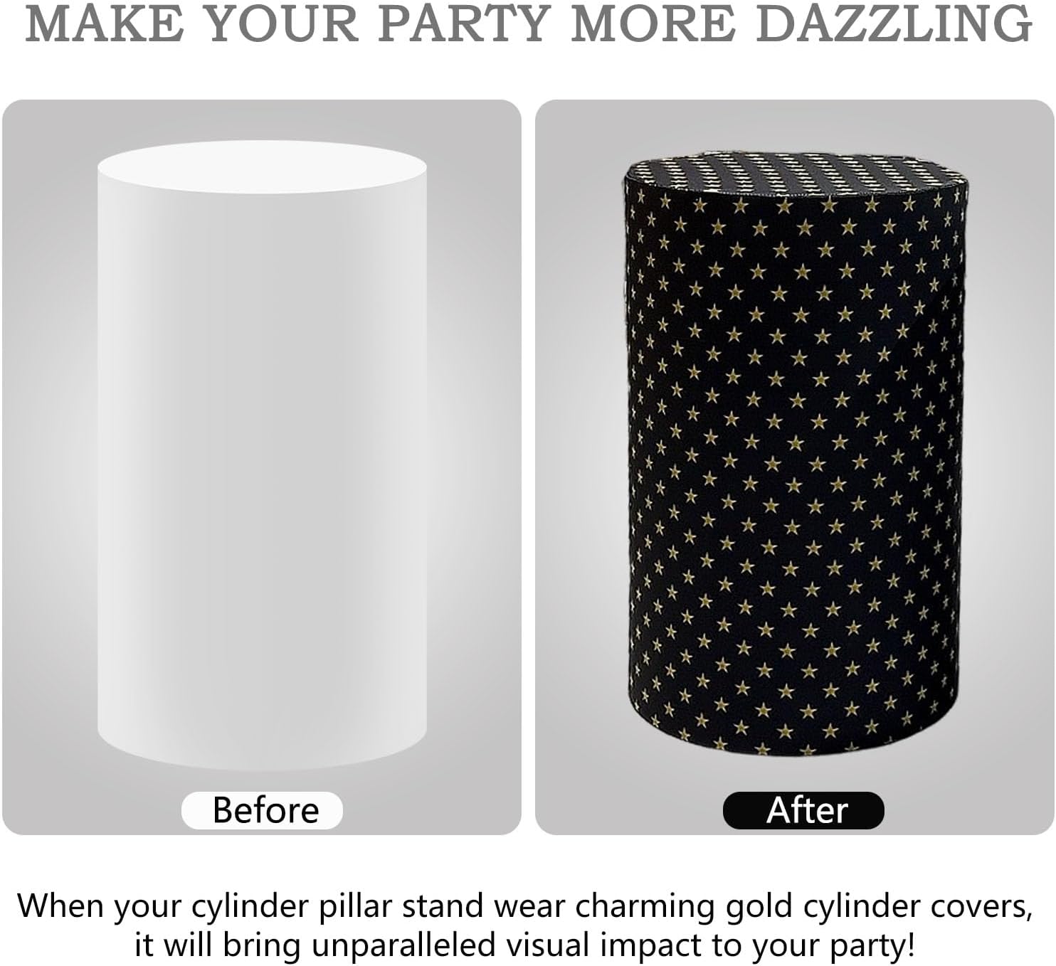 5 Piece Stretch Cylinder Covers for Dessert Tables