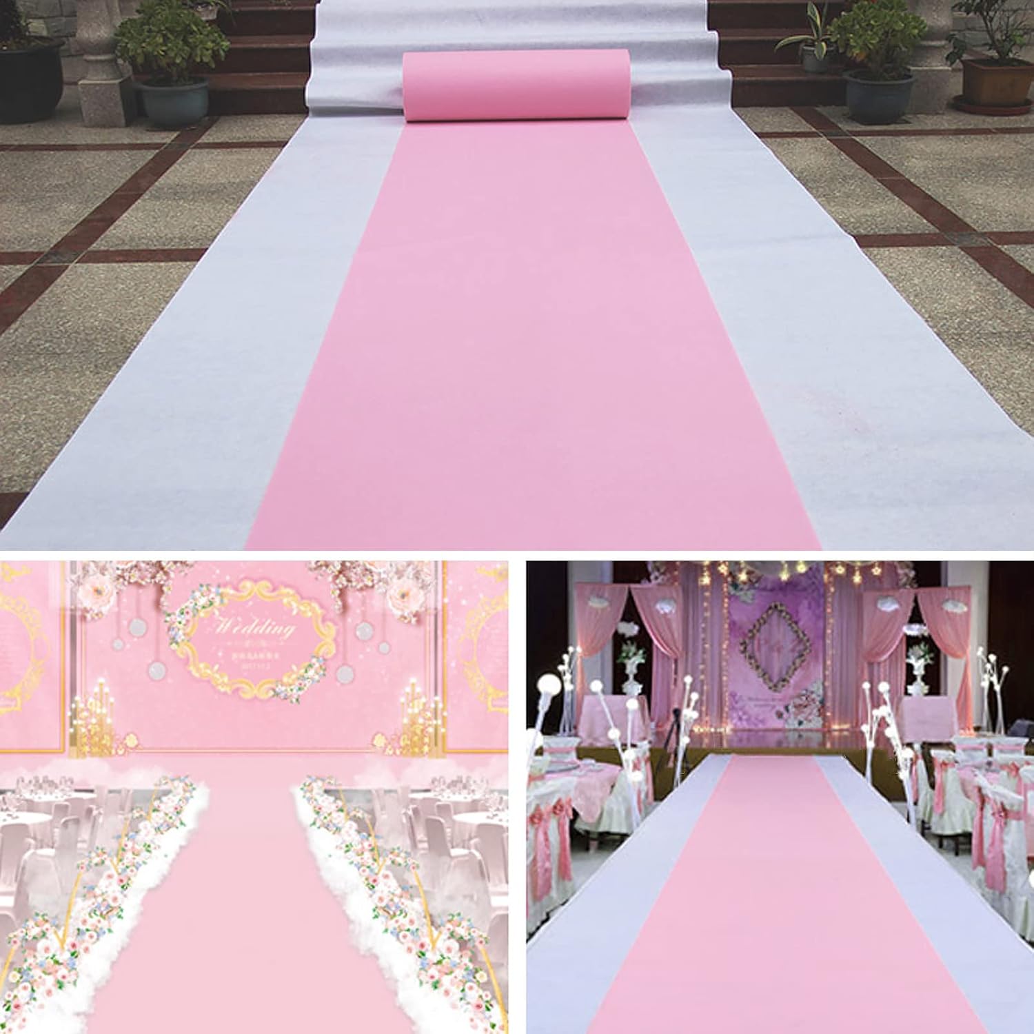 KAMPCO Aisle Runner for Outdoor Weddings Ceremony Carpet Walkway Rug