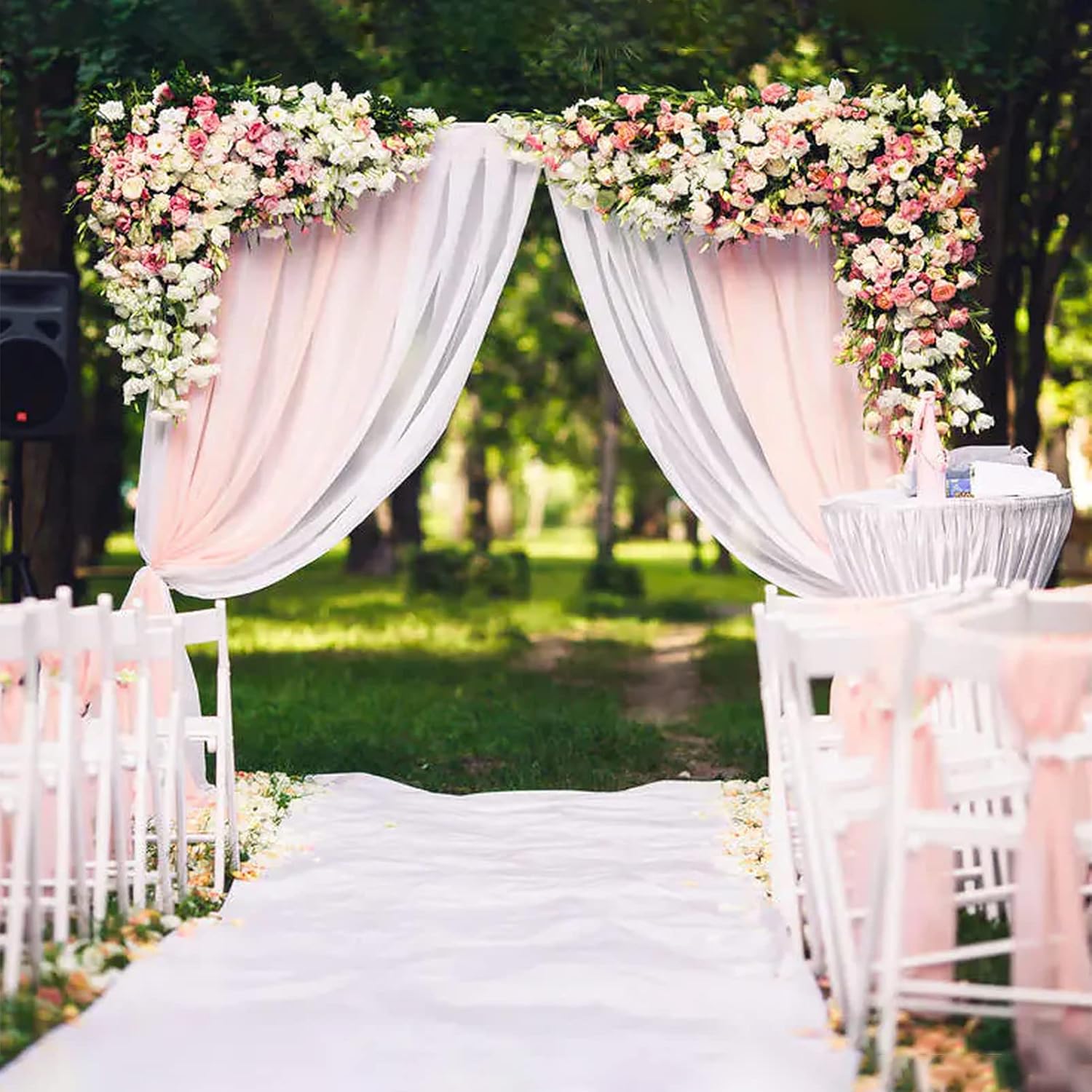 KAMPCO White Aisle Runner Carpet for Weddings