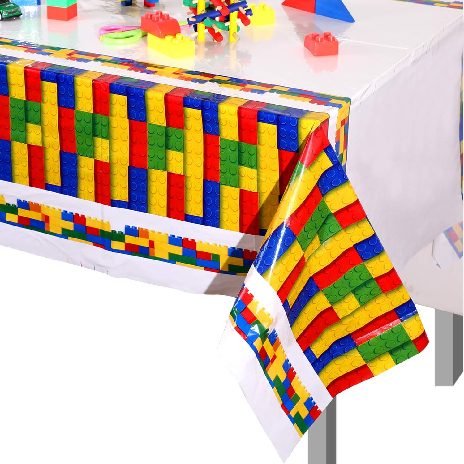 Tatuo 3 Pcs Building Block Tablecloths for Parties