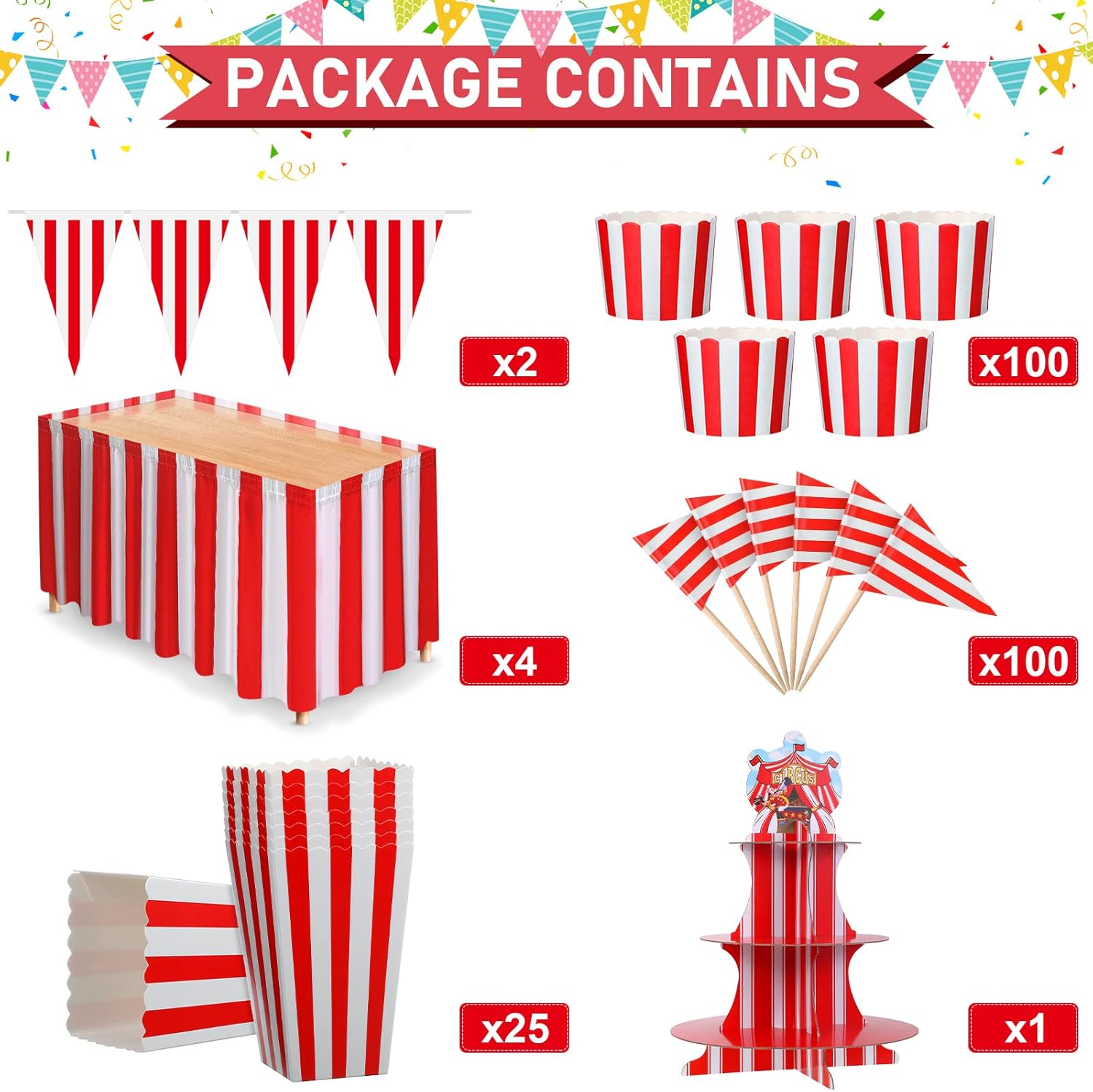Tatuo Circus Theme Decorations Set for Parties