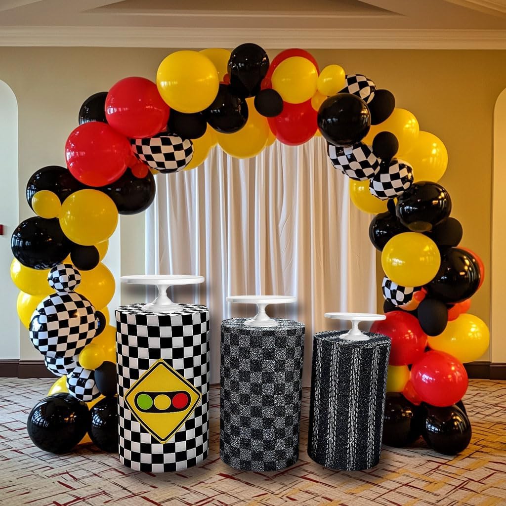5 Piece Stretch Cylinder Covers for Cake Display